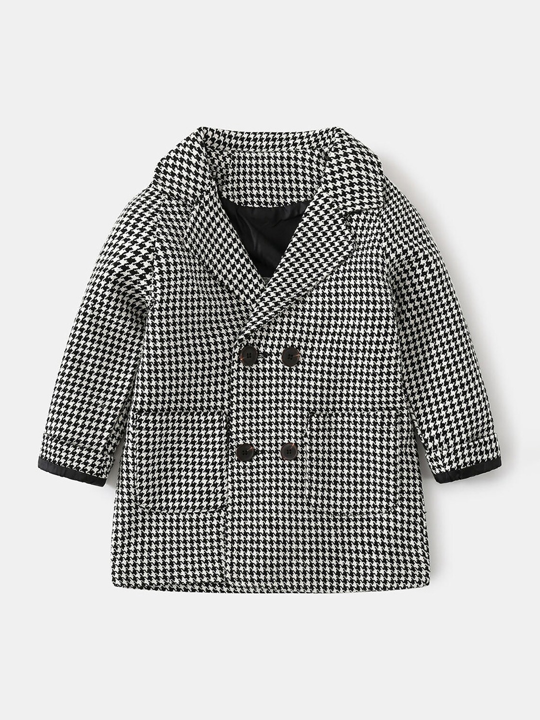

Hopscotch Boys Black Printed Coat