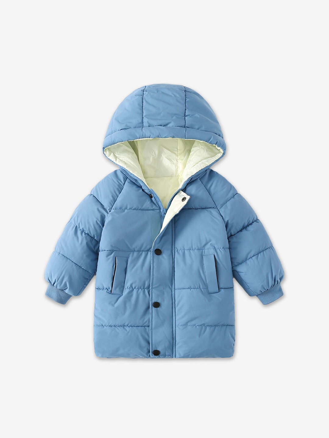 

Hopscotch Boys Blue Solid Long Over Coat