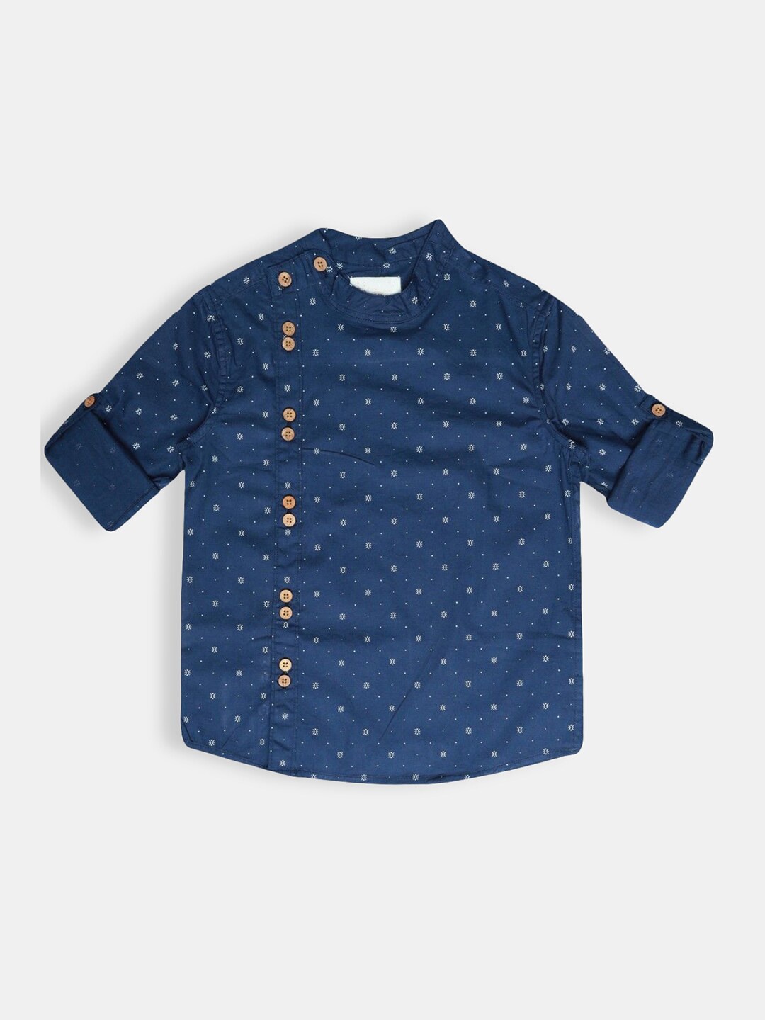 

Hopscotch Boys Blue Printed Casual Shirt