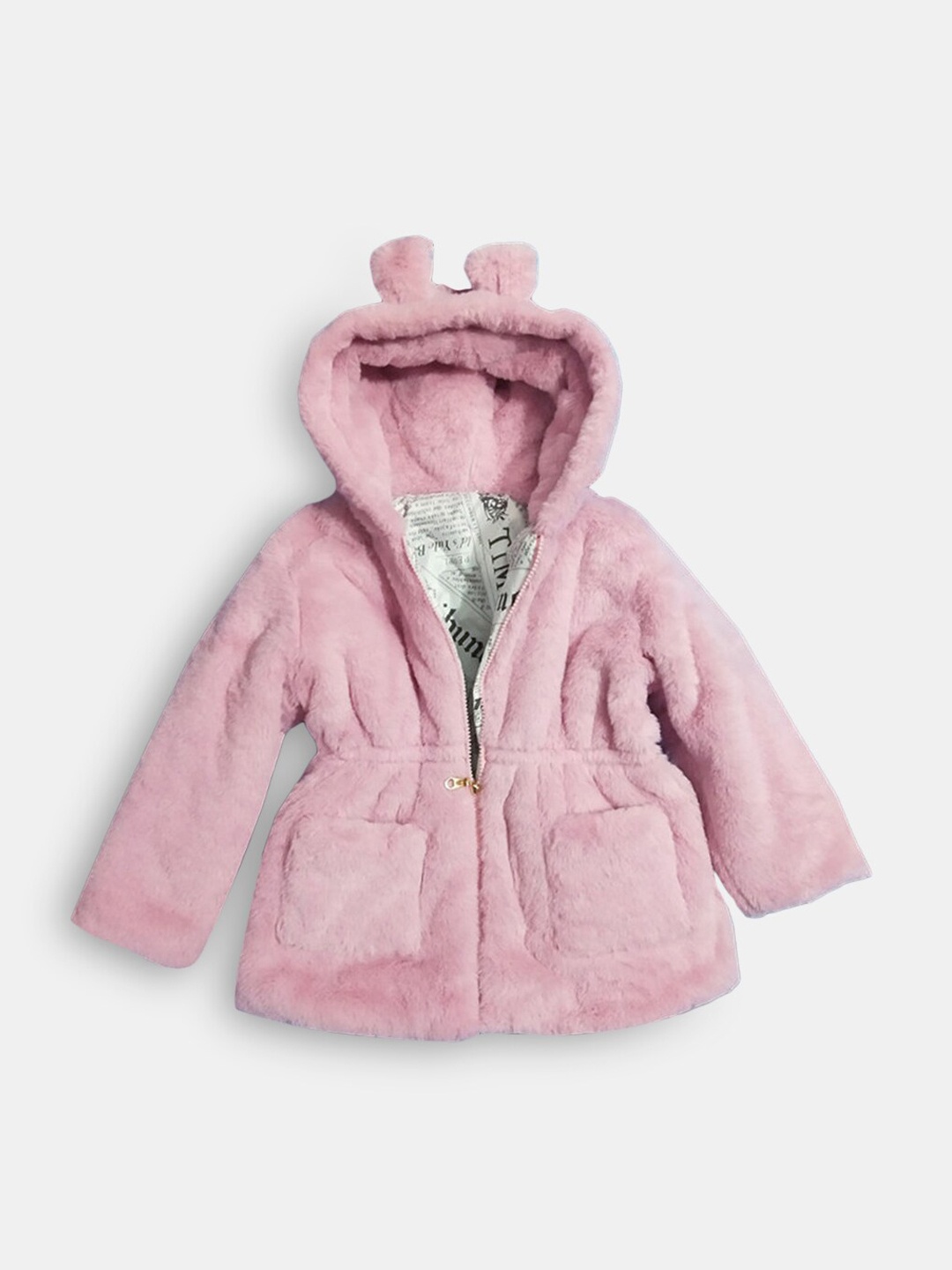 

Hopscotch Girls Pink Solid Overcoat