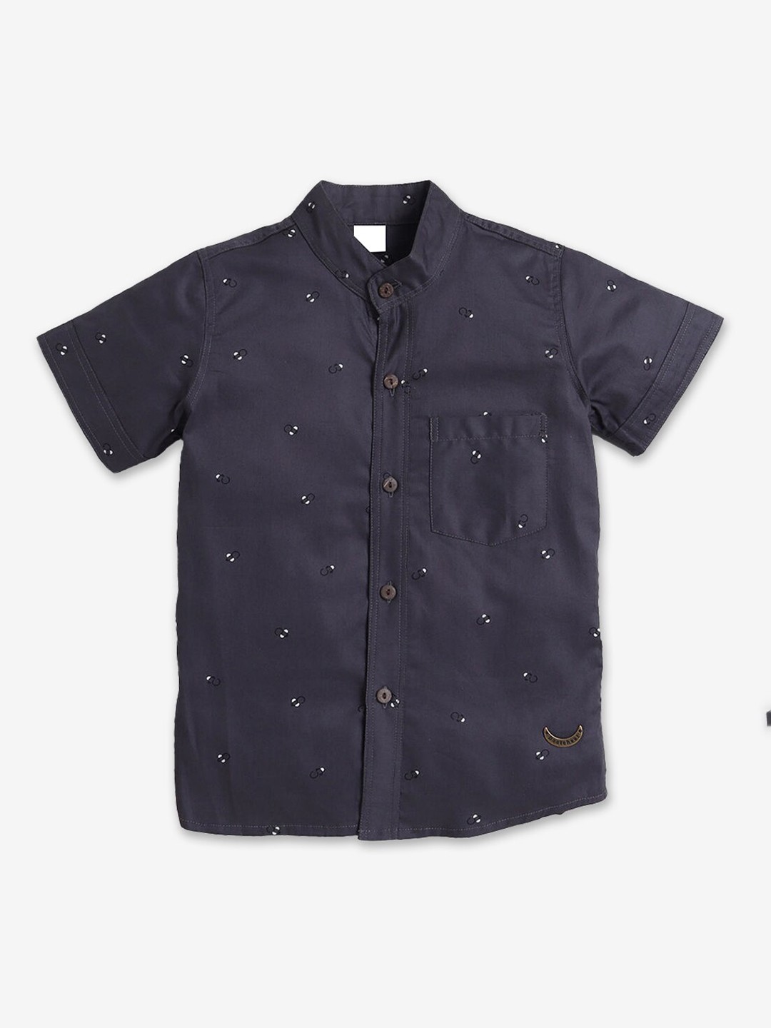 

Hopscotch Boys Grey Printed Casual Shirt