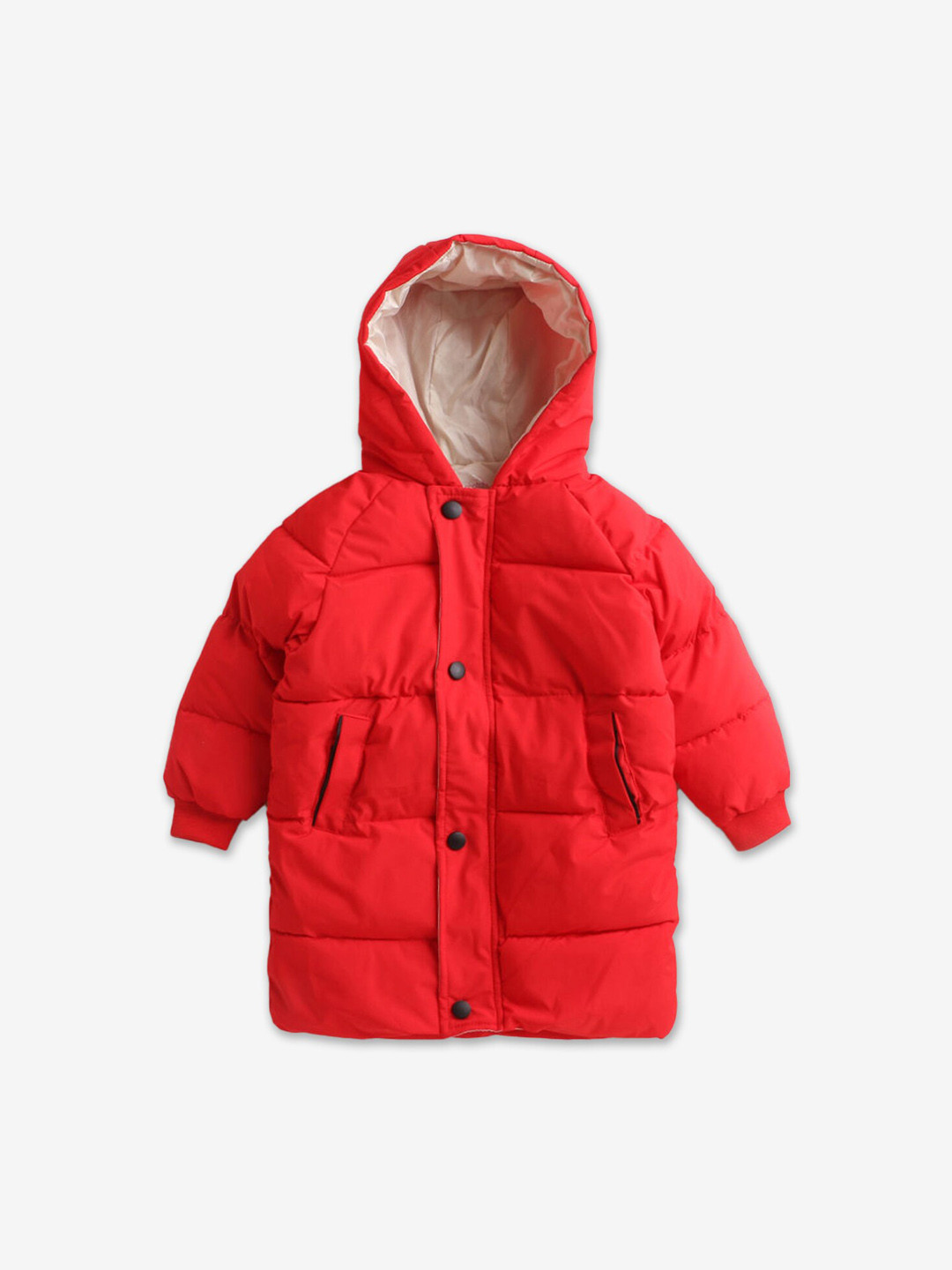 

Hopscotch Girls Red Longline Puffer Jacket