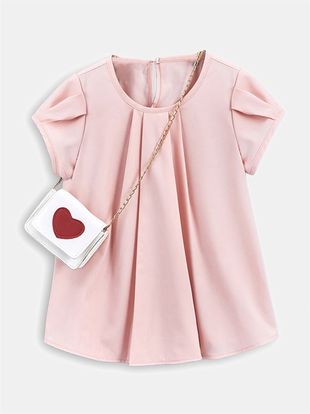 

Hopscotch Girls Pink Solid A-Line Top