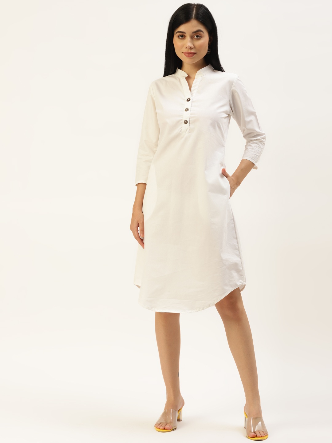 

BRINNS Off White A-Line Midi Dress