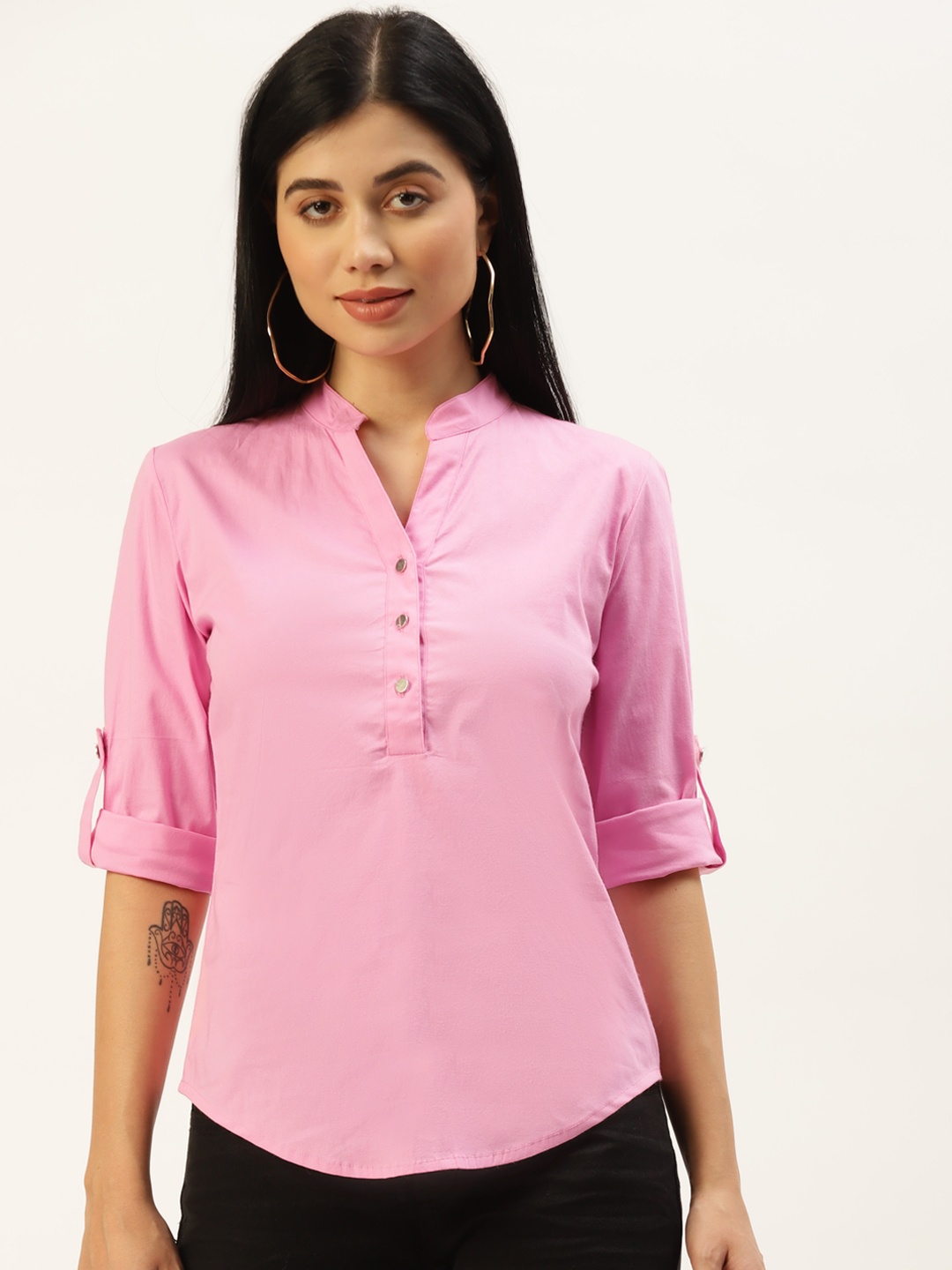 

BRINNS Women Opaque Casual Shirt, Pink