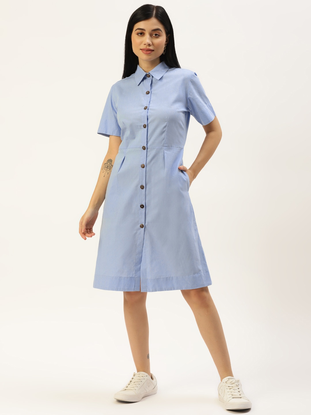 

BRINNS Blue Shirt Midi Dress