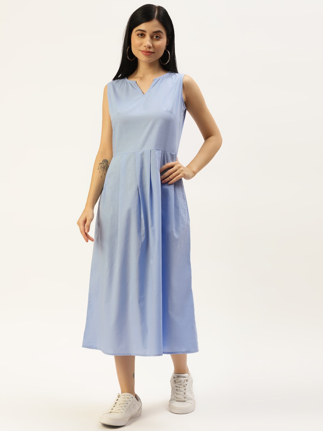 

BRINNS Blue A-Line Midi Dress