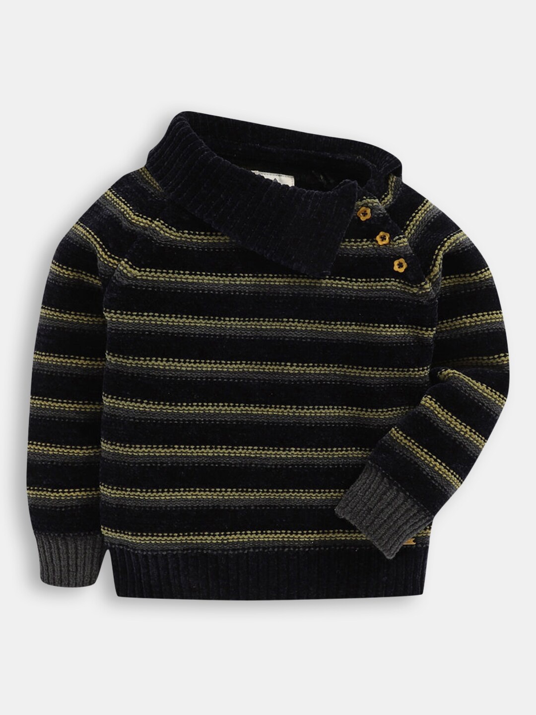 

Hopscotch Girls Black & Brown Striped Pullover