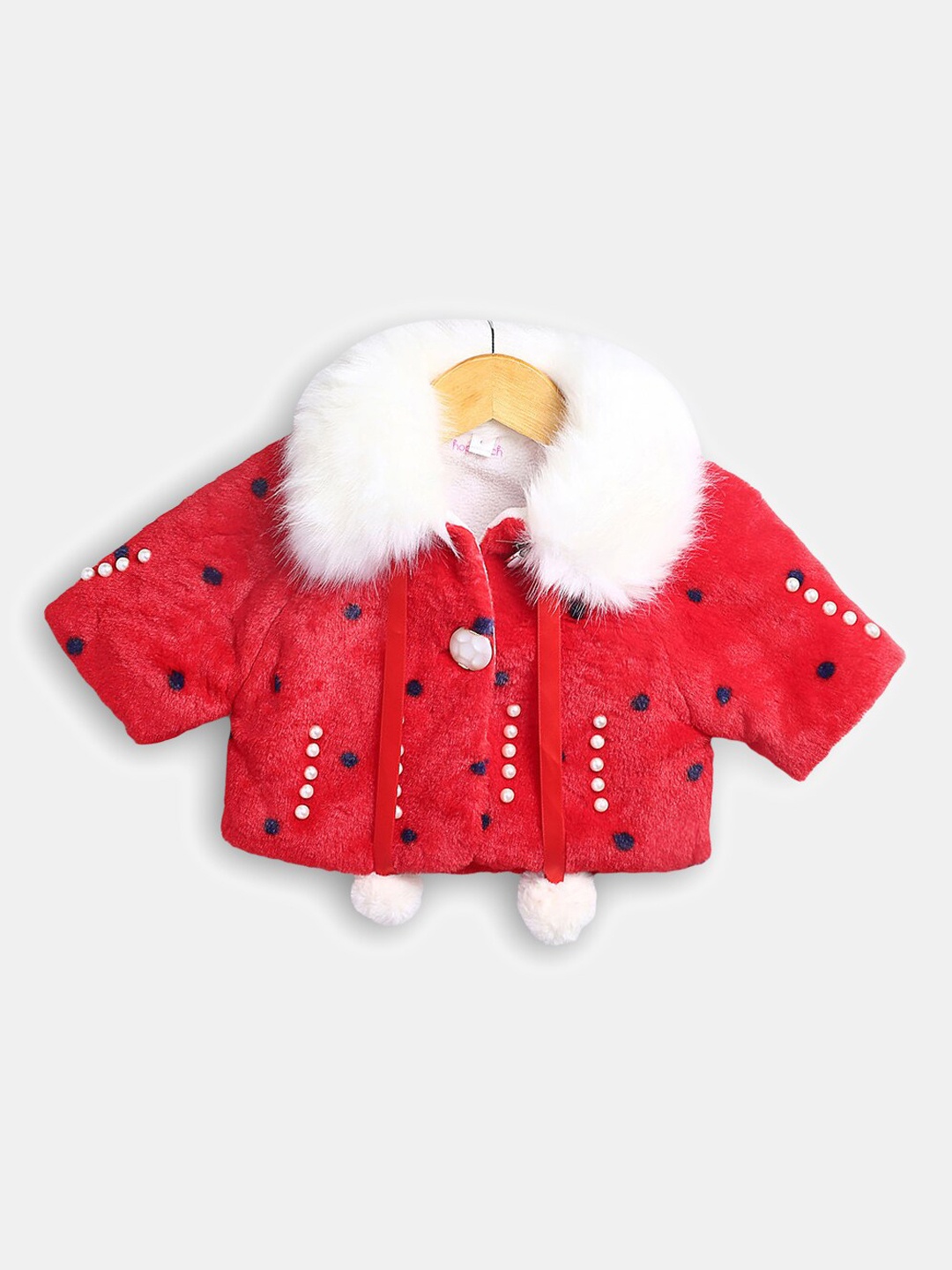 

Hopscotch Girls Red Crop Open Front Jacket