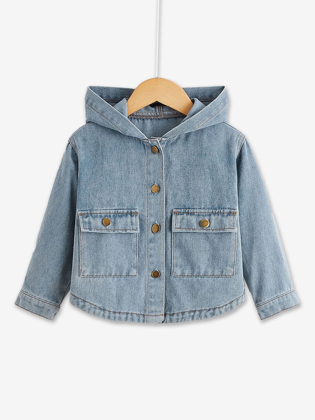 

Hopscotch Girls Blue Washed Denim Jacket