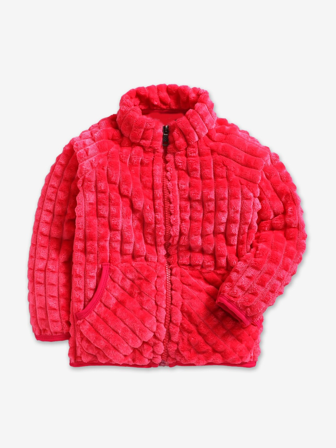 

Hopscotch Girls Magenta Striped Puffer Jacket