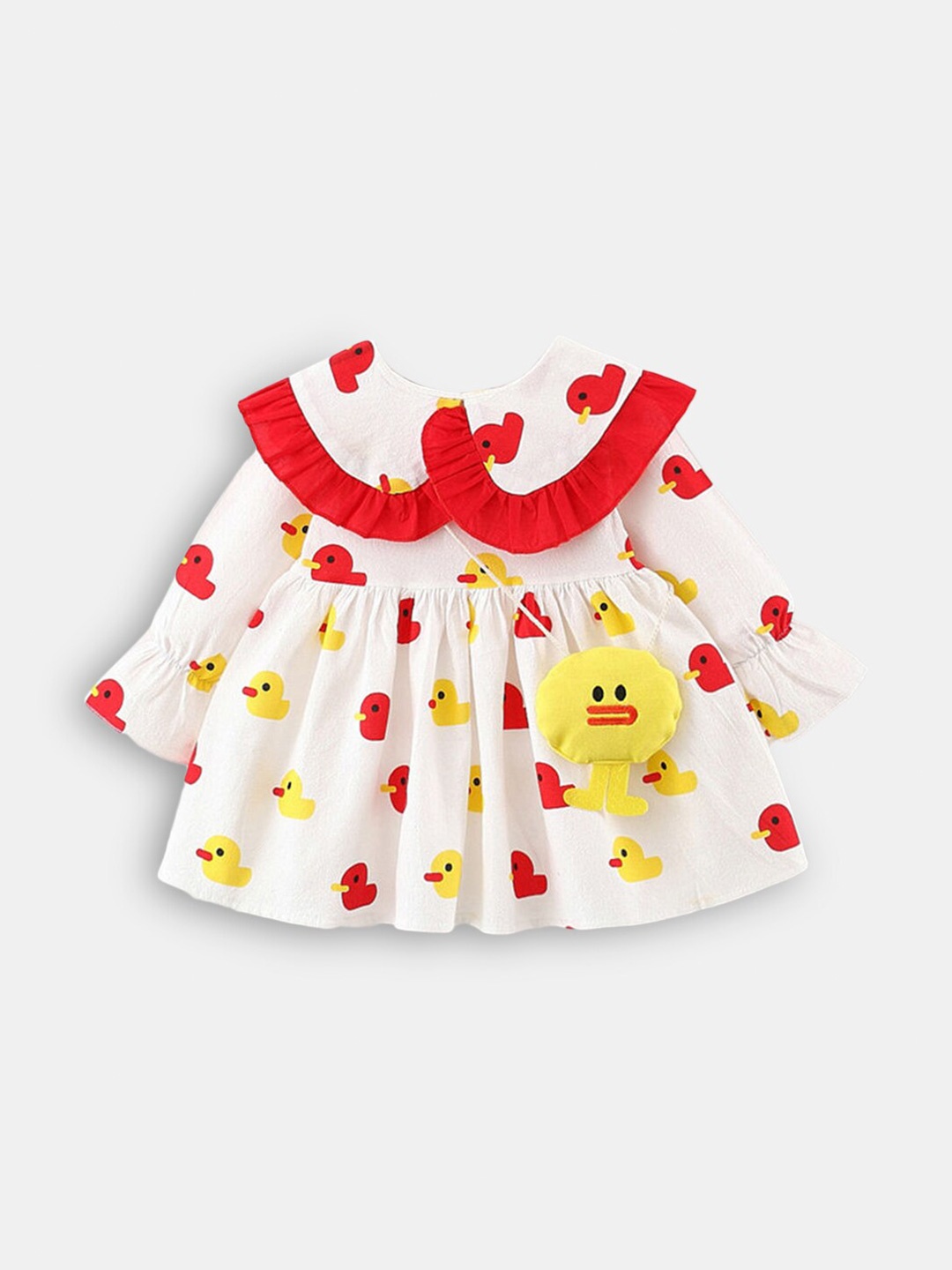 

Hopscotch Girls Red & White Peter Pan Collar Dress