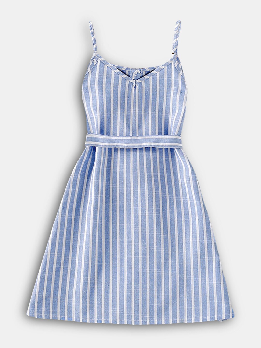 

Hopscotch Girls Blue Striped Maxi Dress