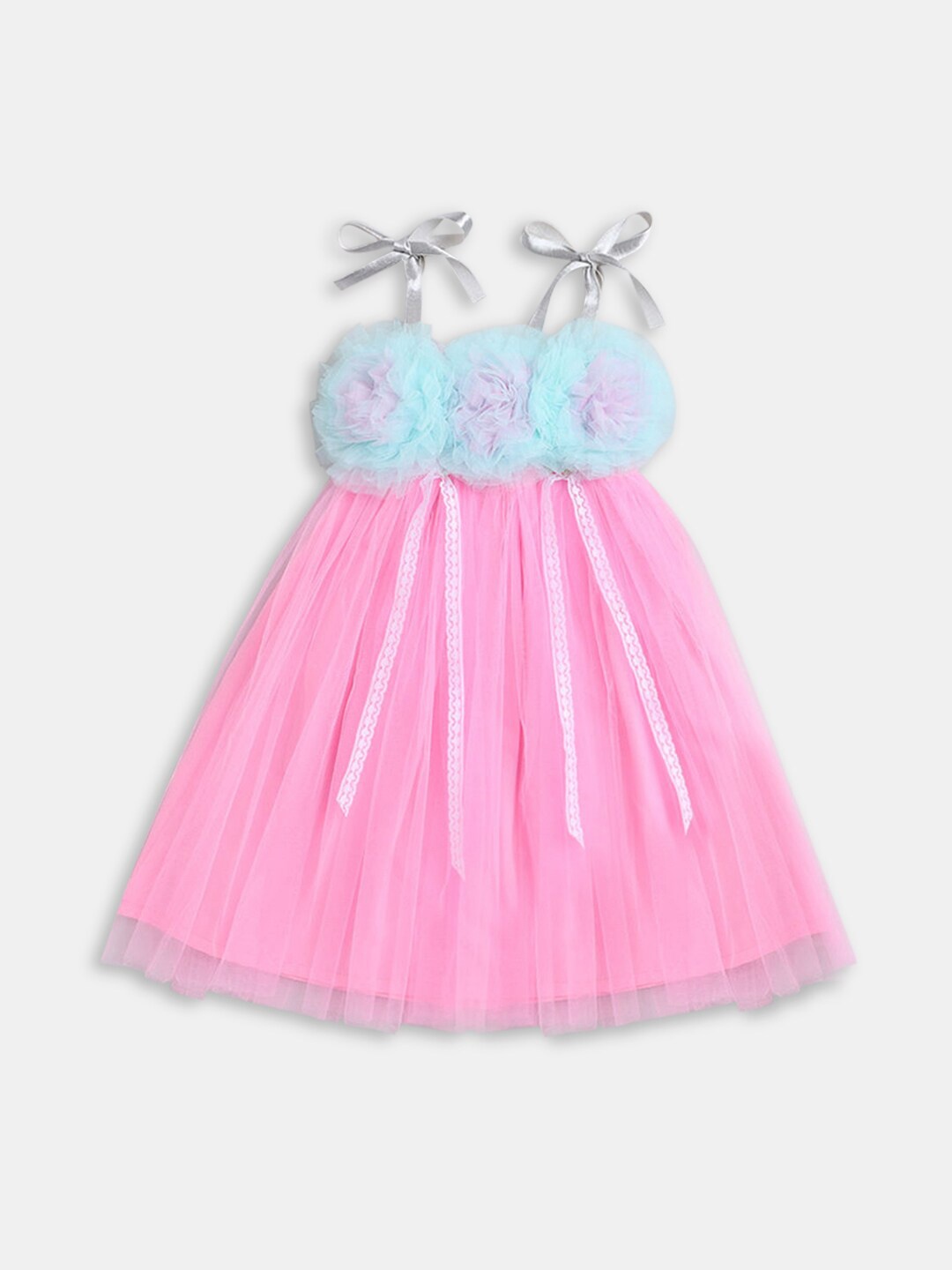 

Hopscotch Girls Pink Sleeveless Ruffled Party Dress