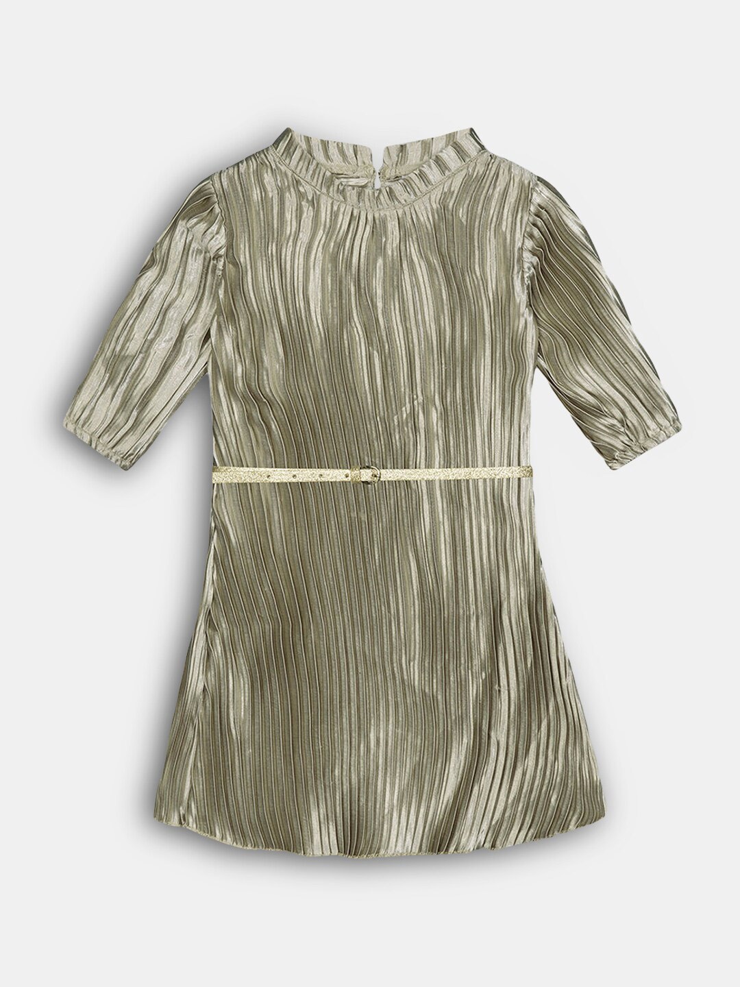 

Hopscotch Green A-Line Dress
