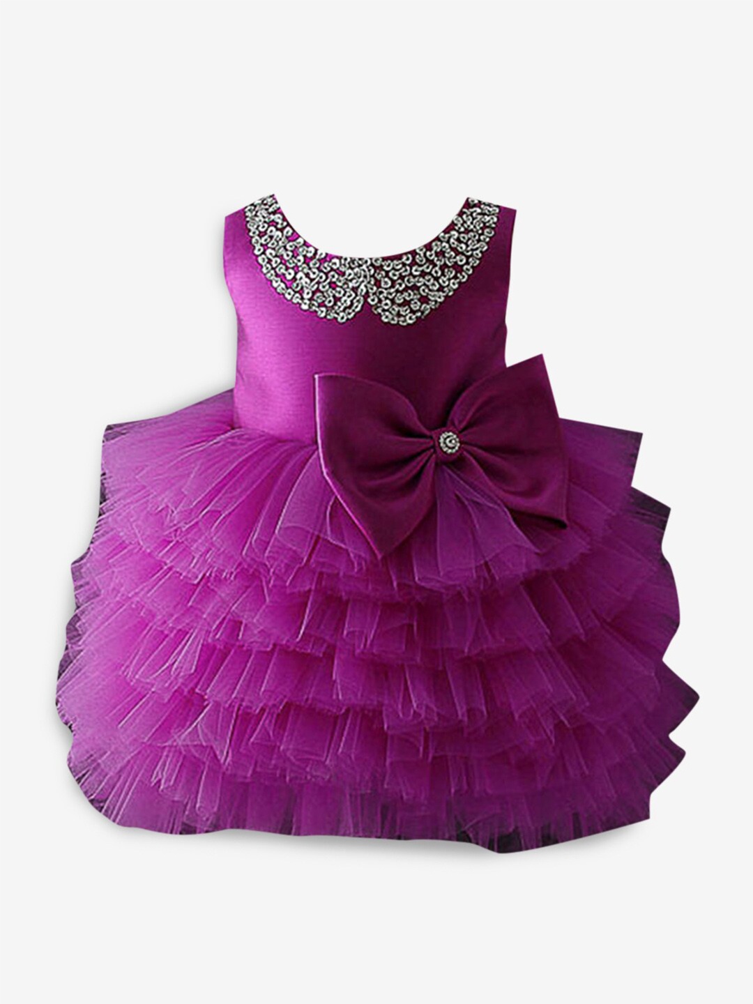 

Hopscotch Girls Purple Embellished Party Gown