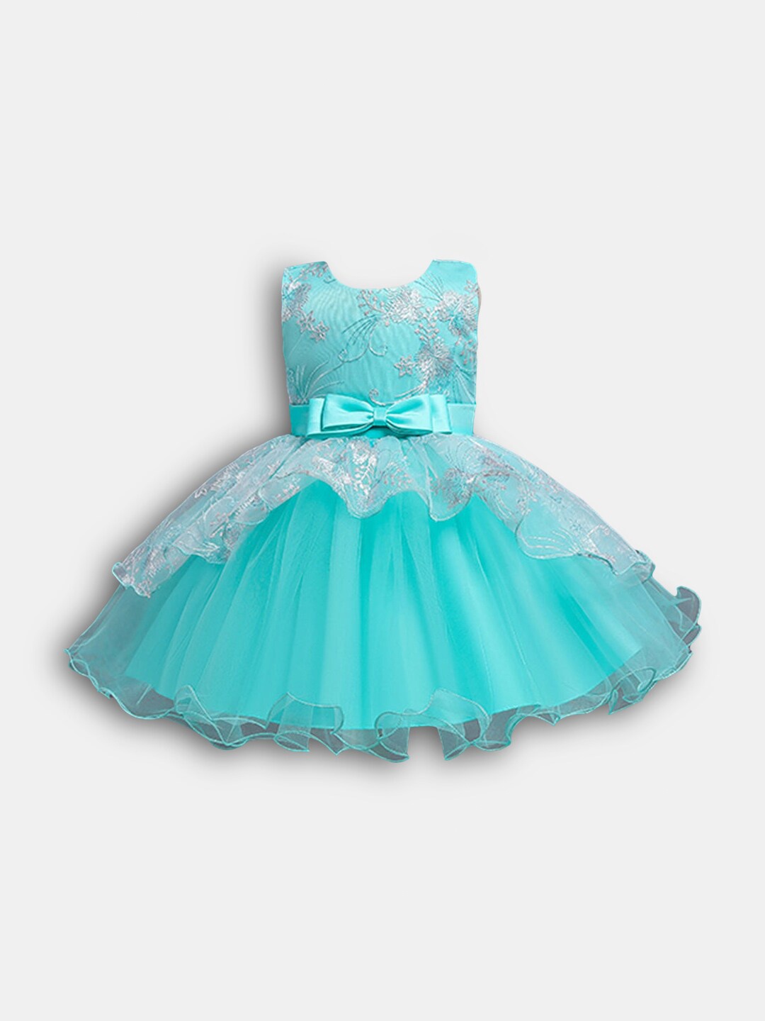 

Hopscotch Green Embellished Dress