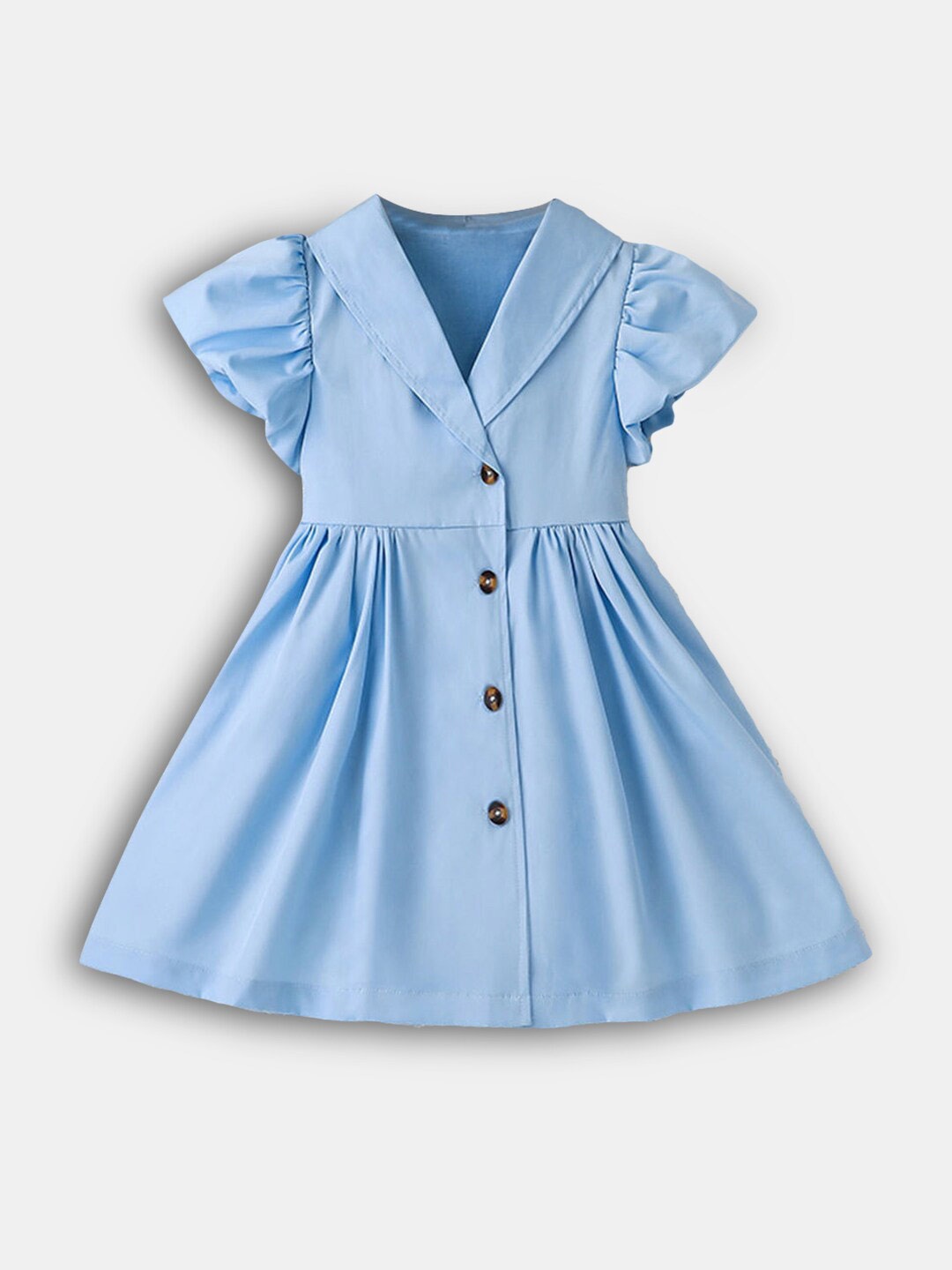 

Hopscotch Blue Solid Dress