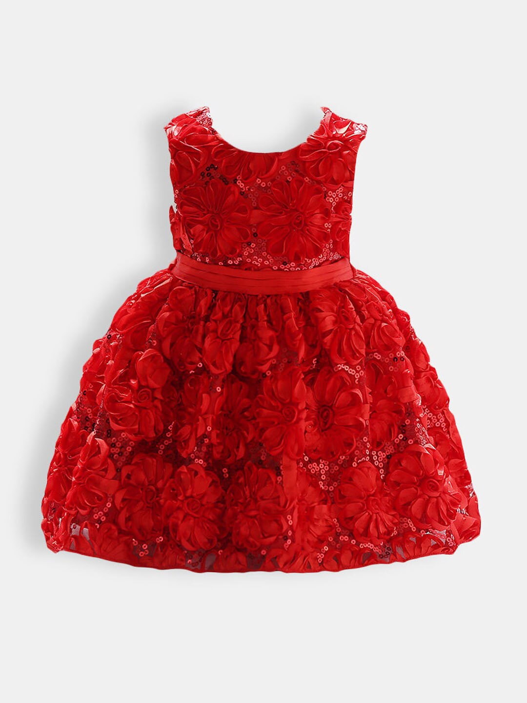 

Hopscotch Red Floral Dress