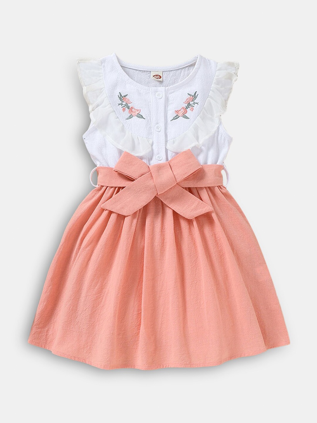 

Hopscotch Pink Embroidered Dress