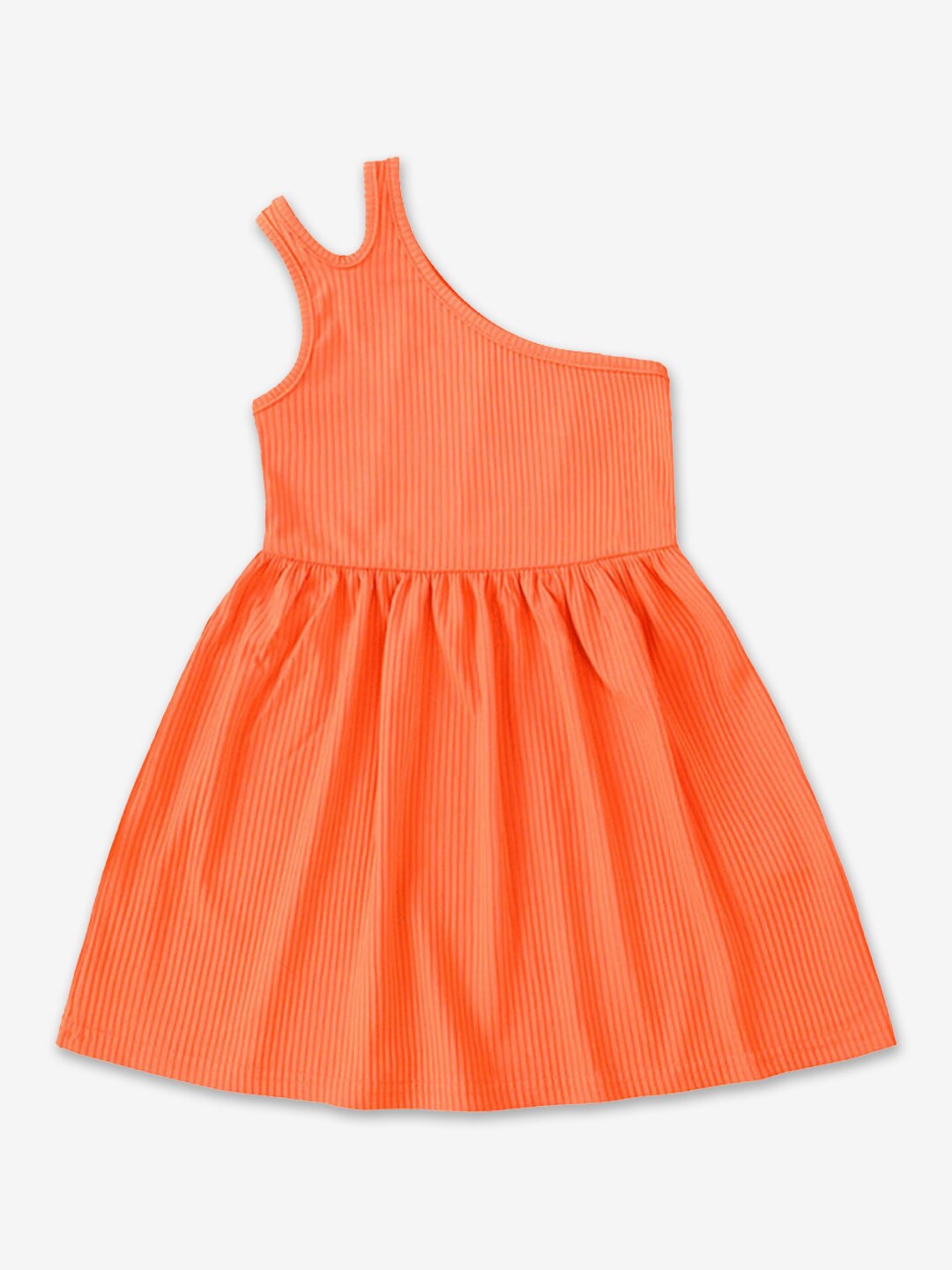 

Hopscotch Orange A-Line Dress