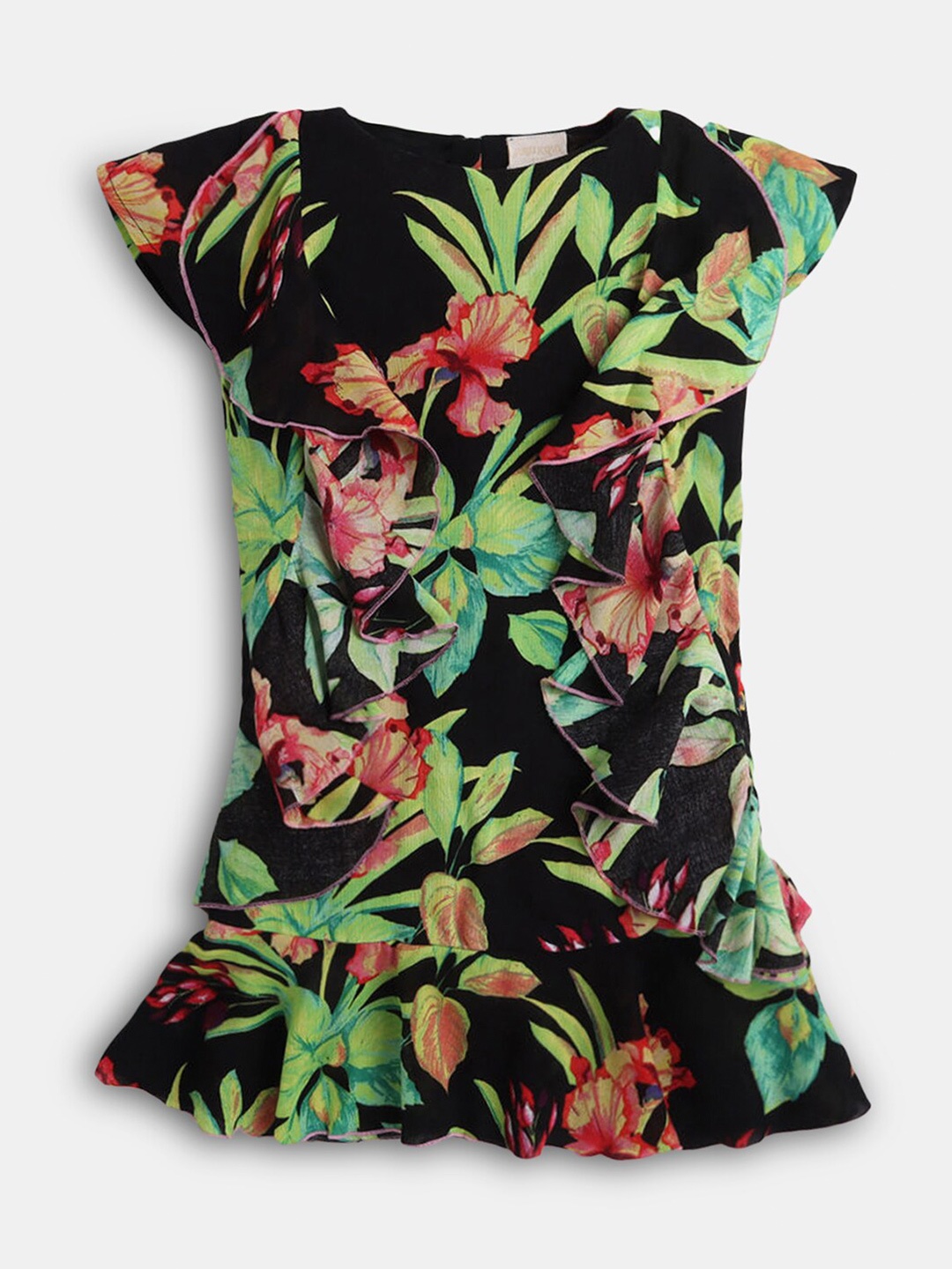 

Hopscotch Multicoloured Floral A-Line Dress, Multi