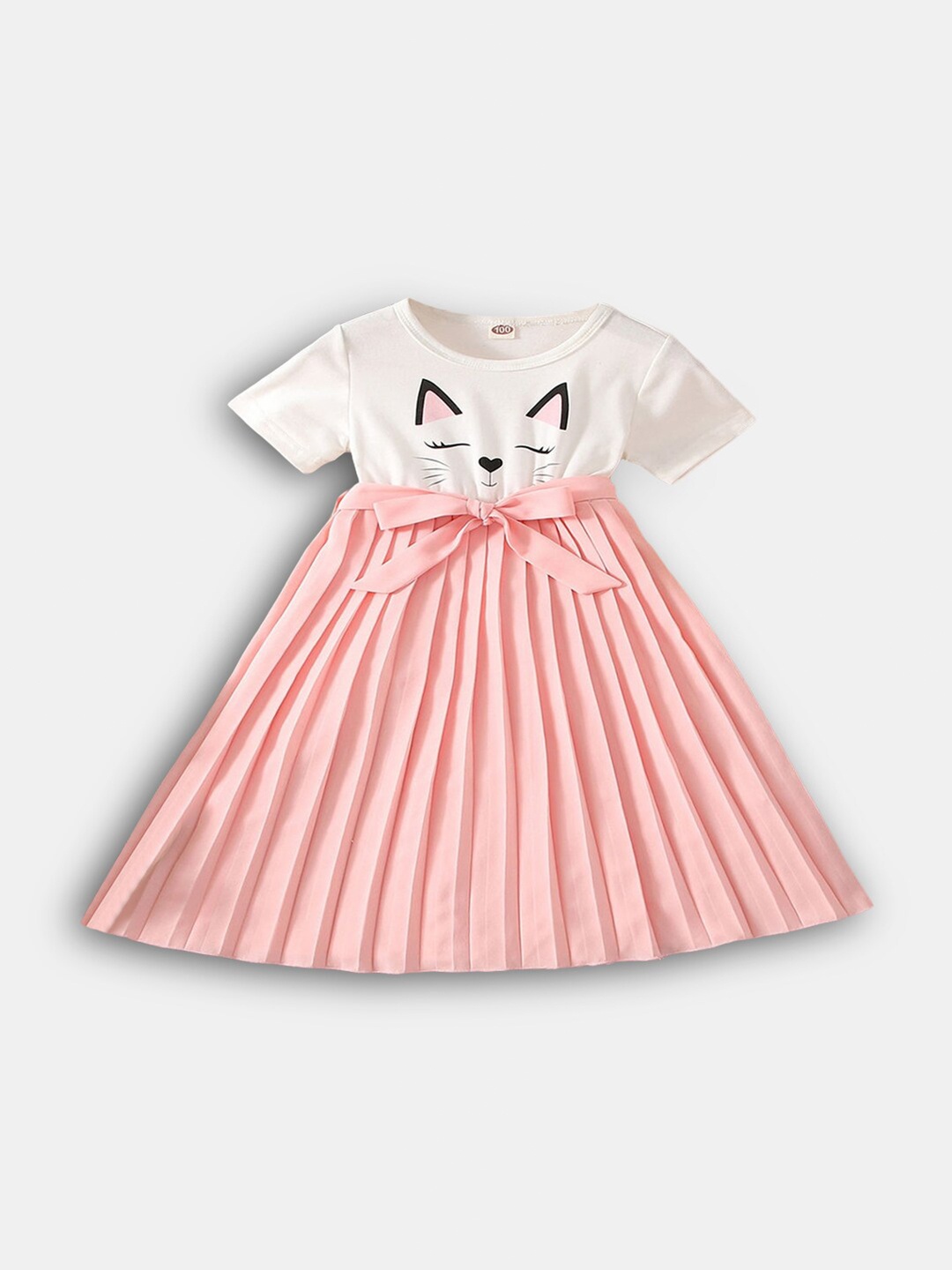

Hopscotch White & Pink Animal Print Dress