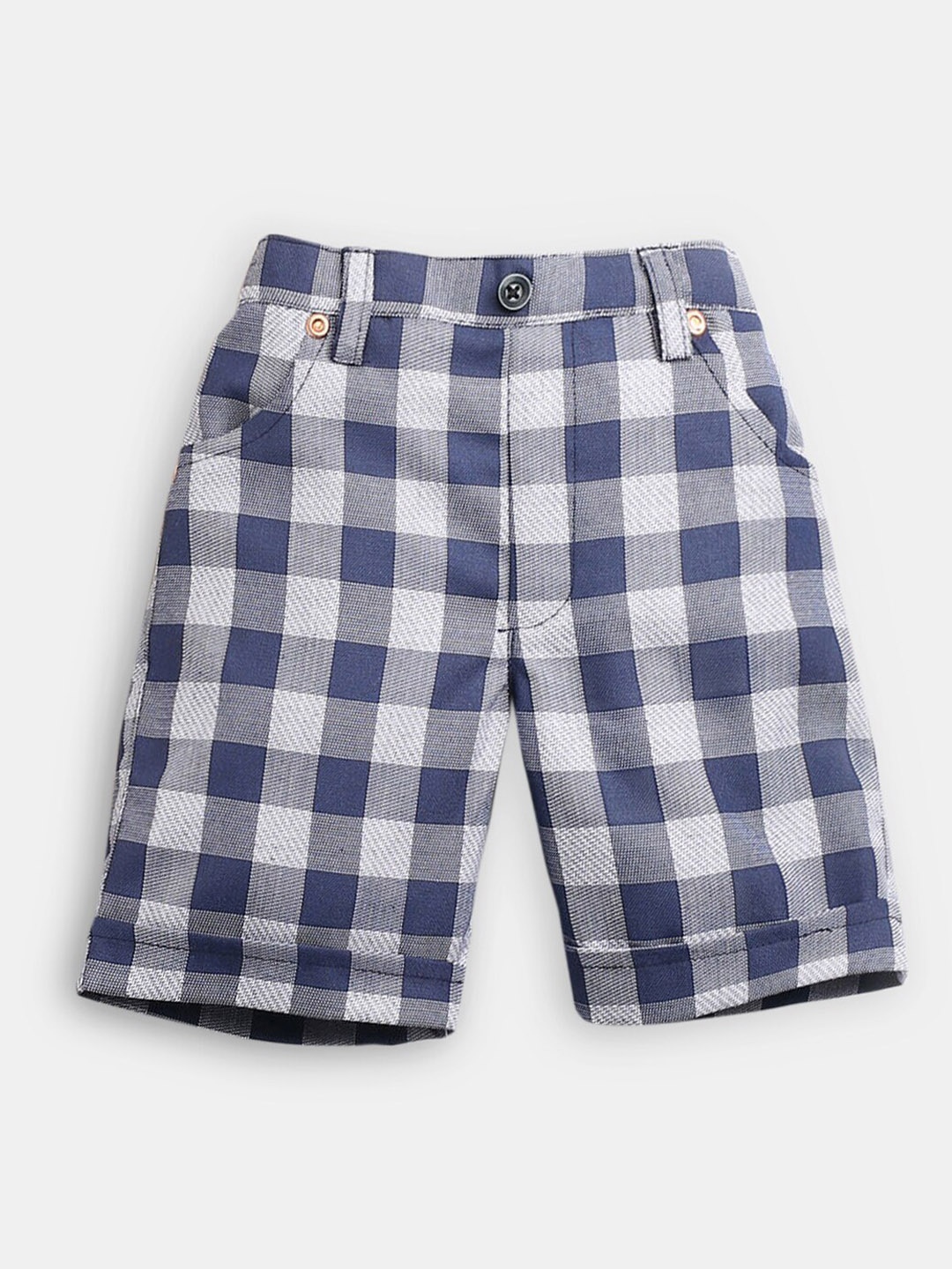 

Hopscotch Boys White Checked Shorts