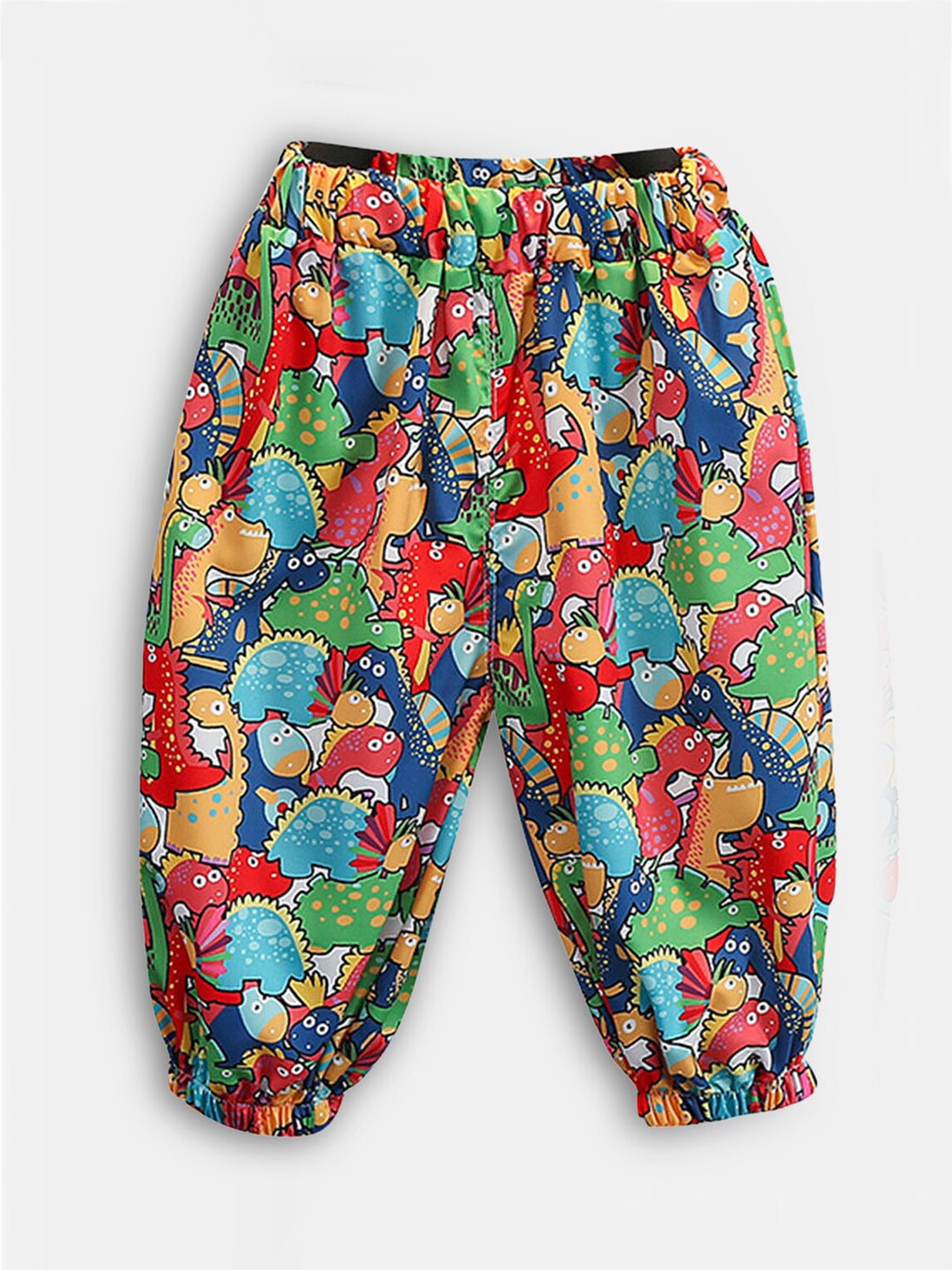 

Hopscotch Boys Red & Blue Animal printed Joggers