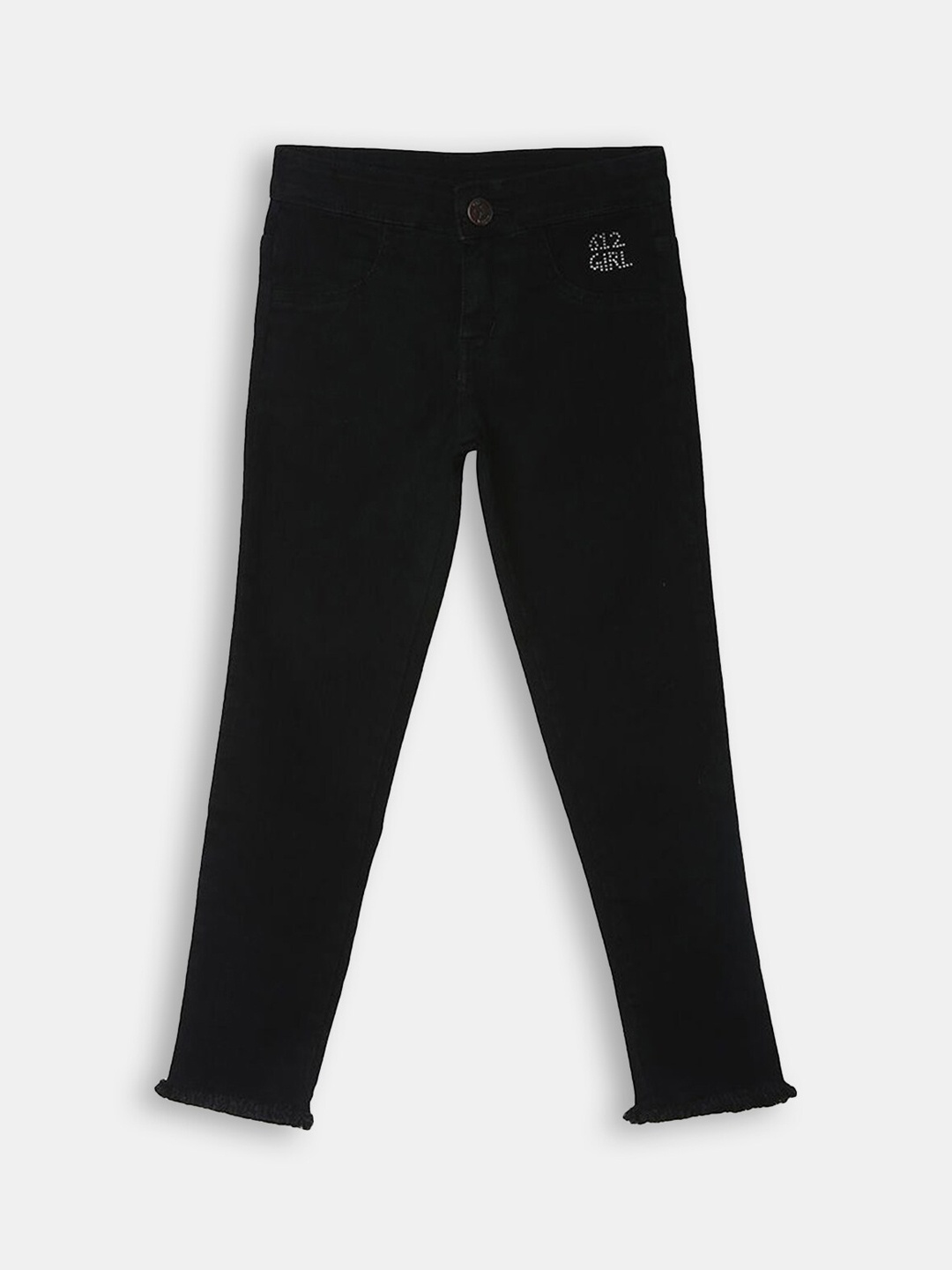 

Hopscotch Girls Black Relaxed Fit Stretchable Jeans