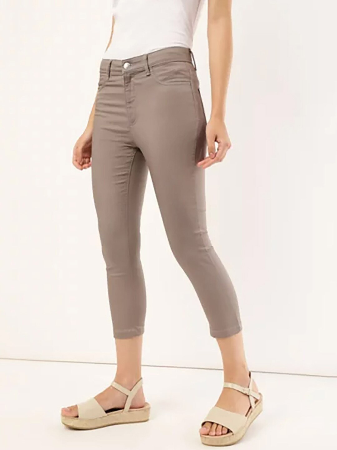 

Marks & Spencer Women Grey Solid Cotton Jeggings