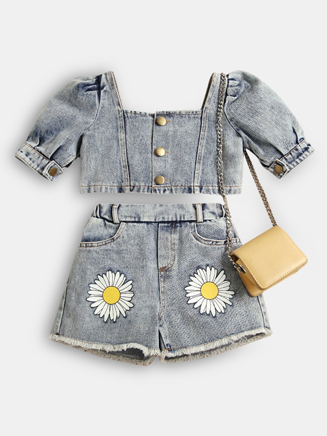 

Hopscotch Girls Blue & White Top with Shorts