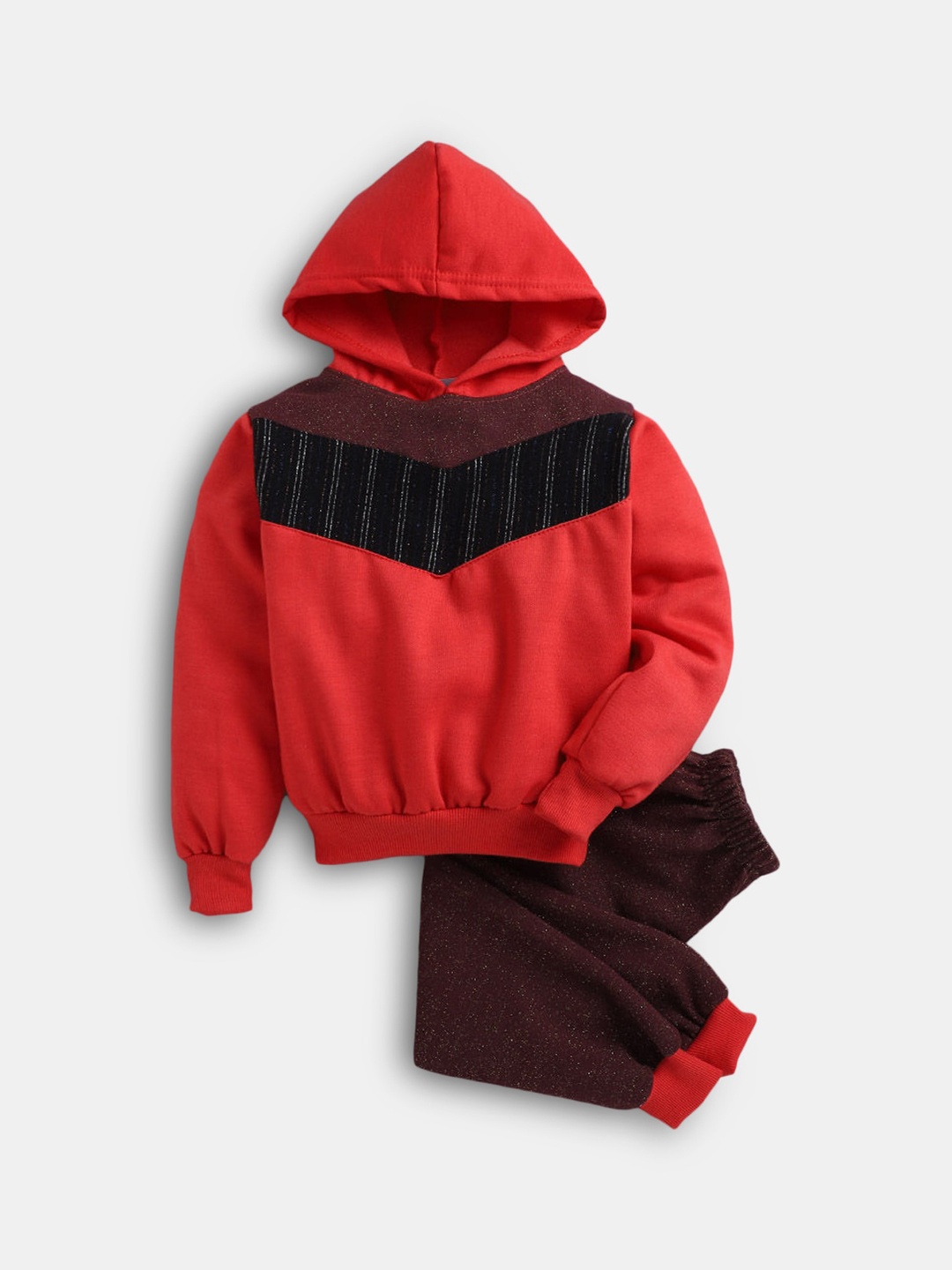 

Hopscotch Girls Red & Brown Striped Top with Trousers