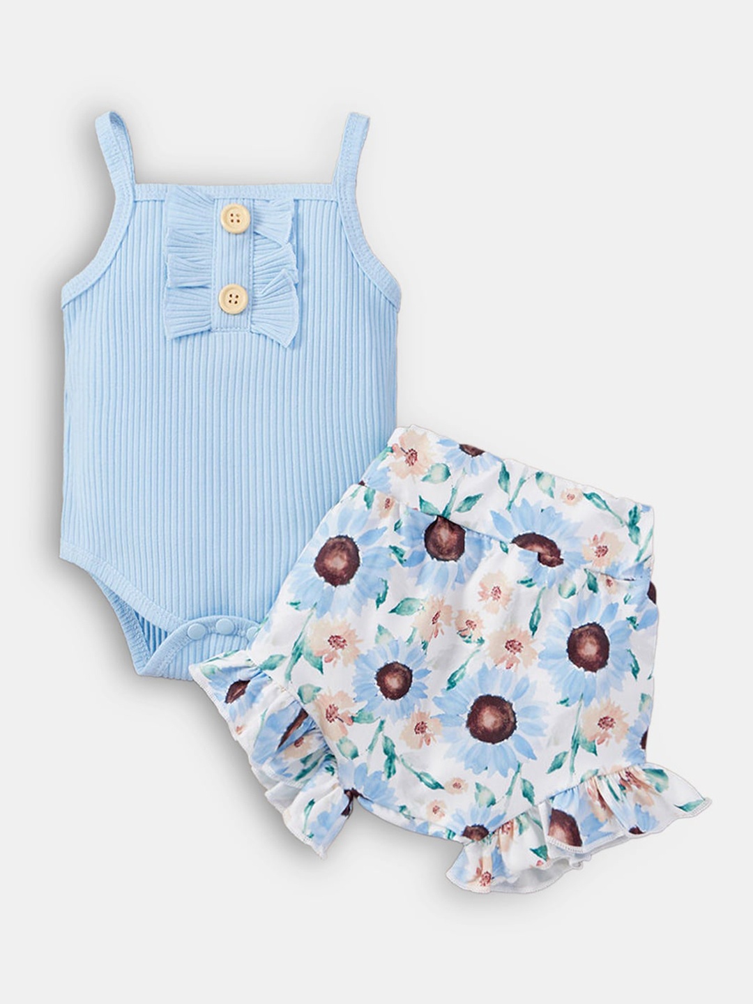 

Hopscotch Girls Blue & White Top with Shorts