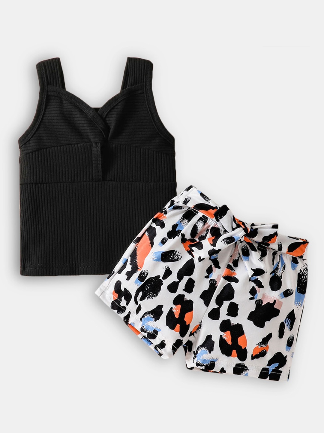 

Hopscotch Girls Black & White Top with Shorts