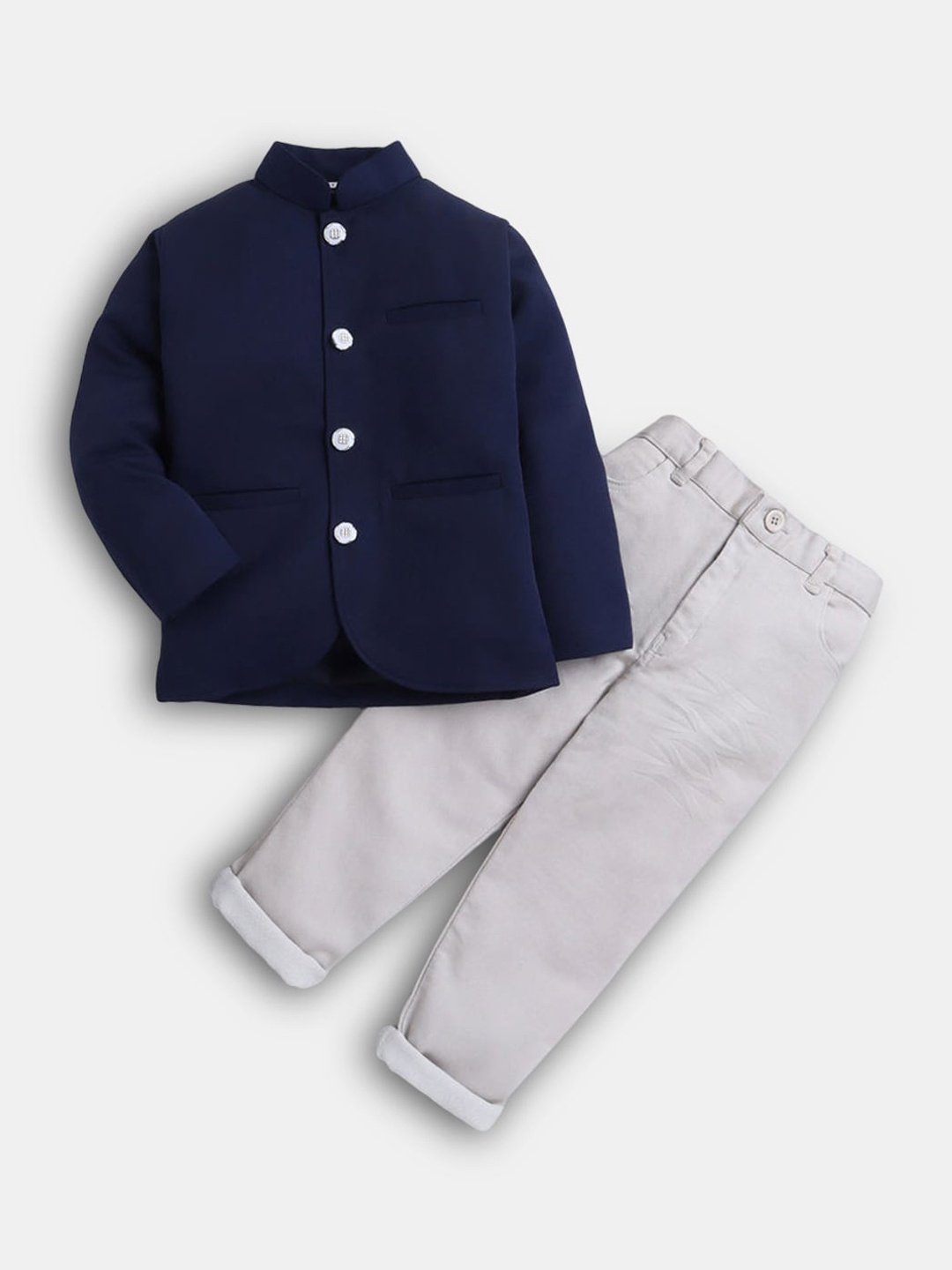 

Hopscotch Boys Blue Cotton Clothing Set