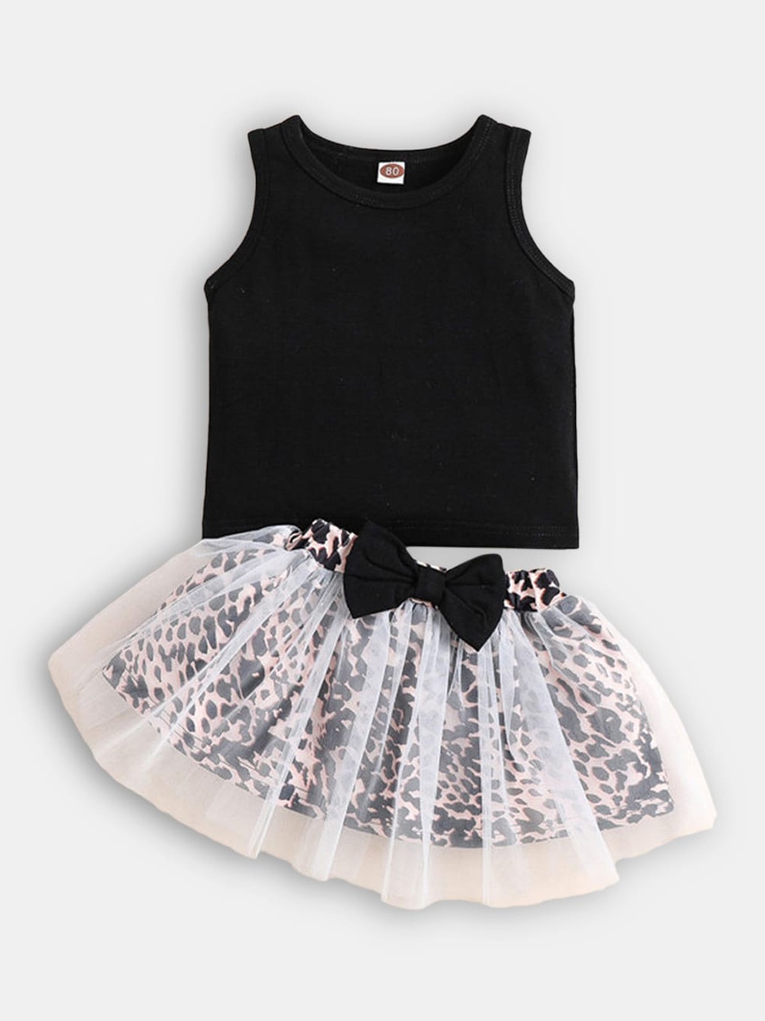 

Hopscotch Girls Black & White Top with Skirt