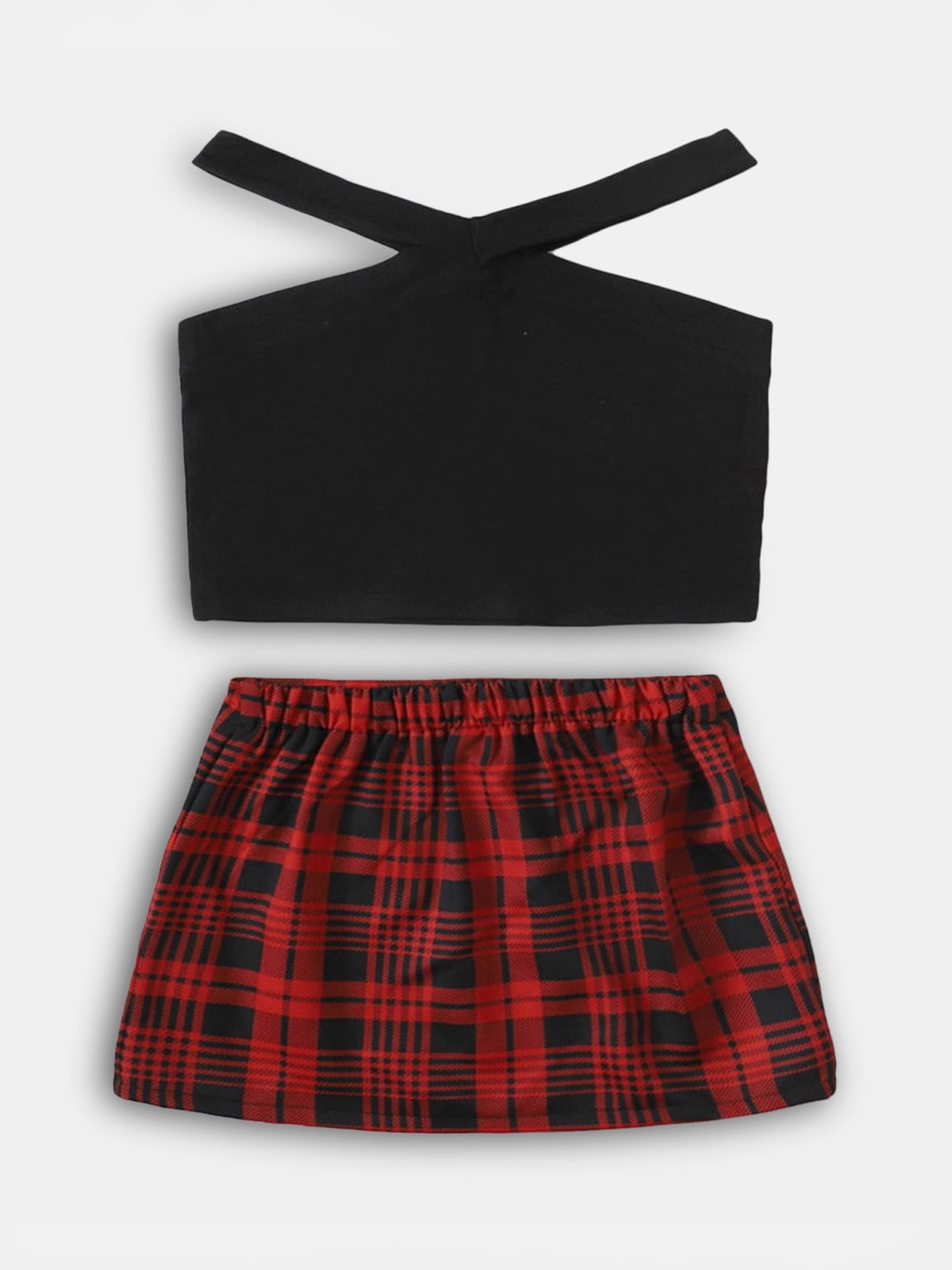 

Hopscotch Girls Black & Red Top with Skirt