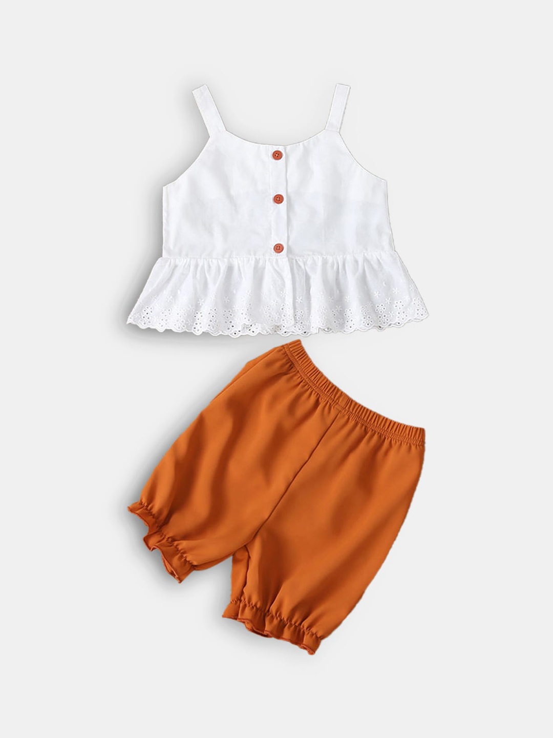 

Hopscotch Girls Brown & White Top with Shorts