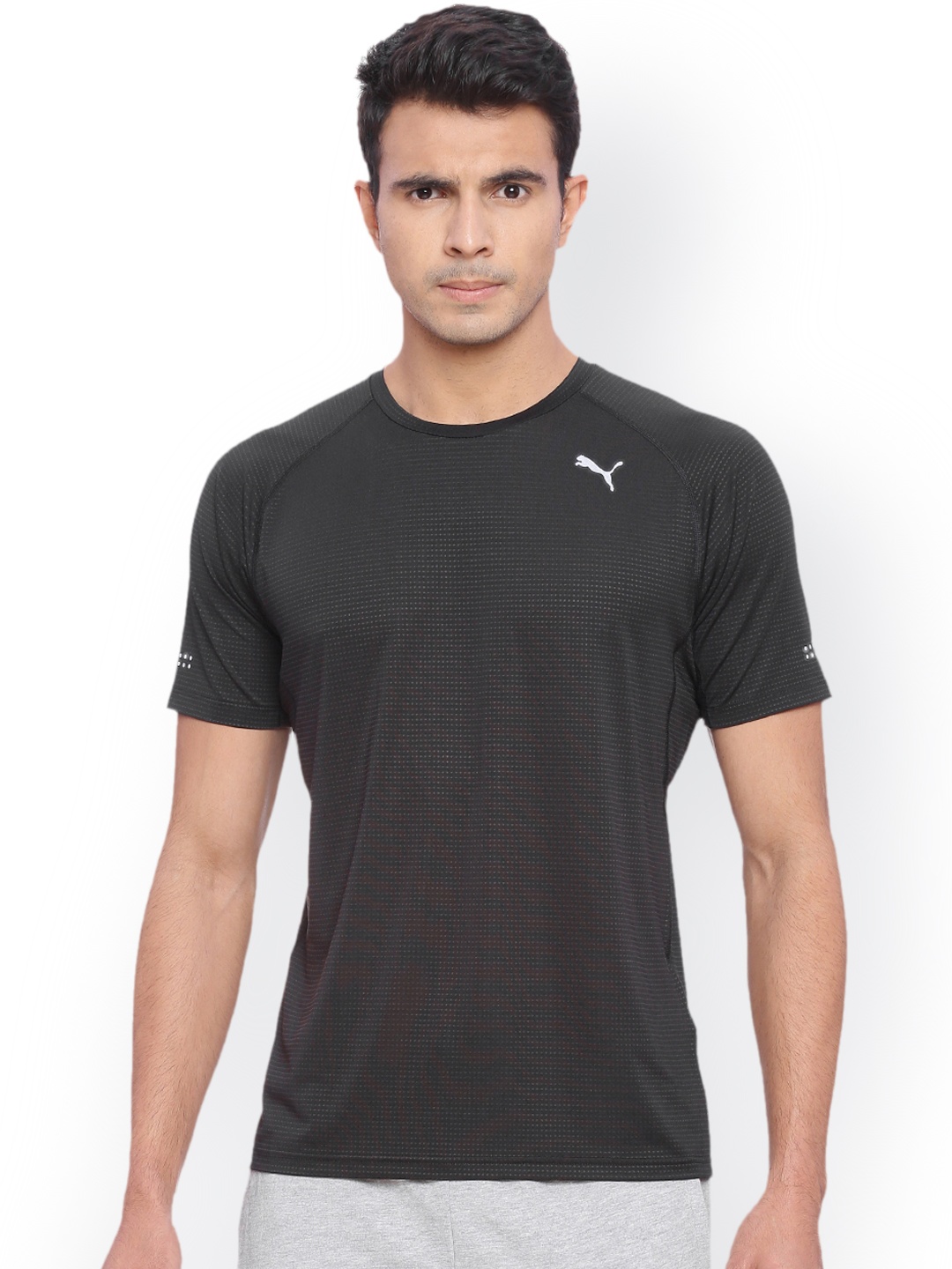 

Puma Men Black Printed Round Neck T-shirt