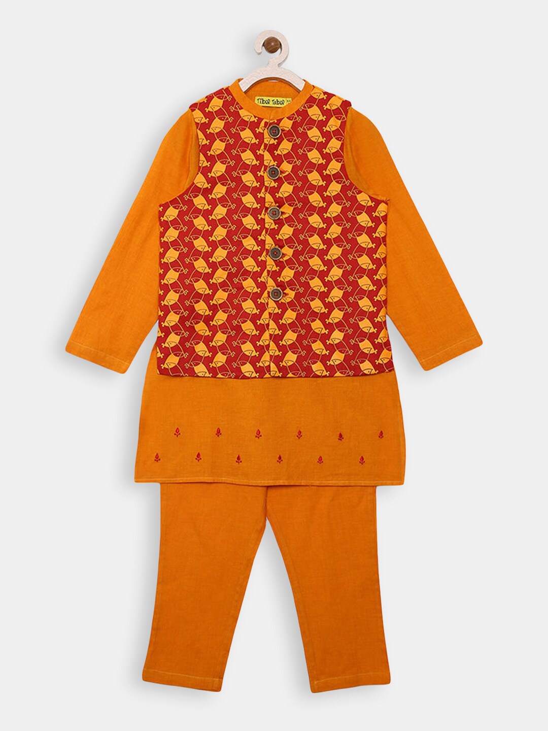 

Hopscotch Boys Yellow Kurta with Pyjamas