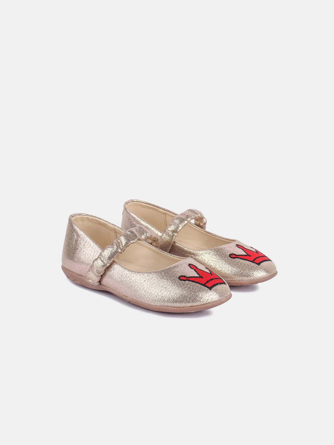 

Hopscotch Girls Gold-Toned Colourblocked Ballerinas Flats