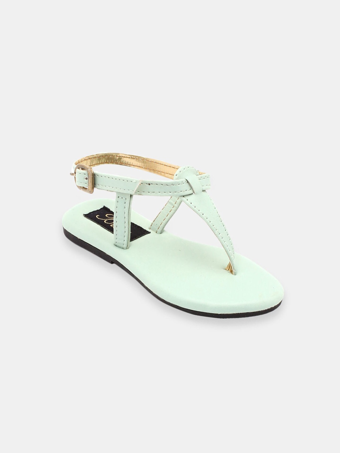 

Hopscotch Girls Mint Solid Ankle Strap Sandals, Green