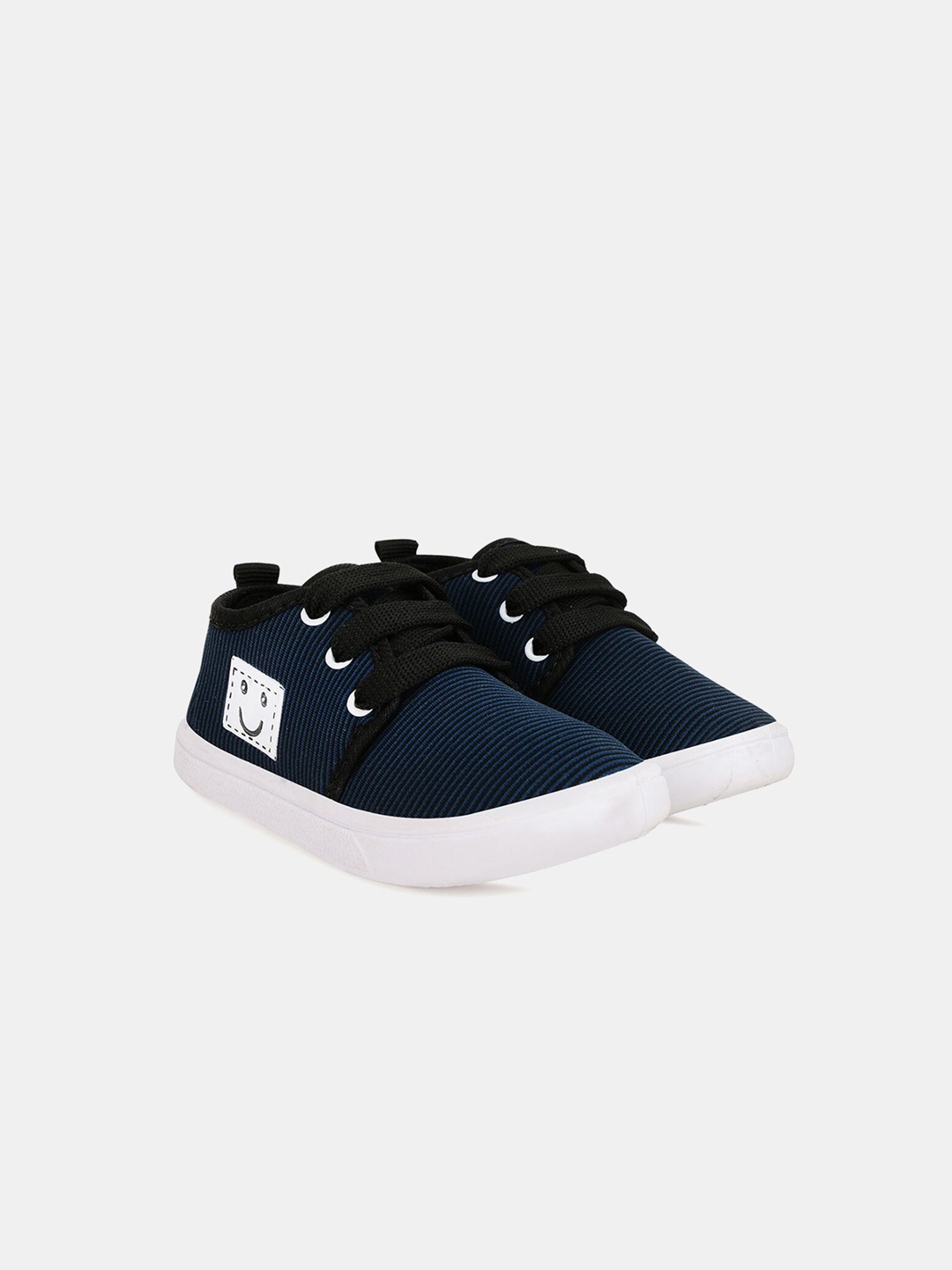 

Hopscotch Unisex Kids Blue Striped Sneaker Casual Shoes, Navy blue