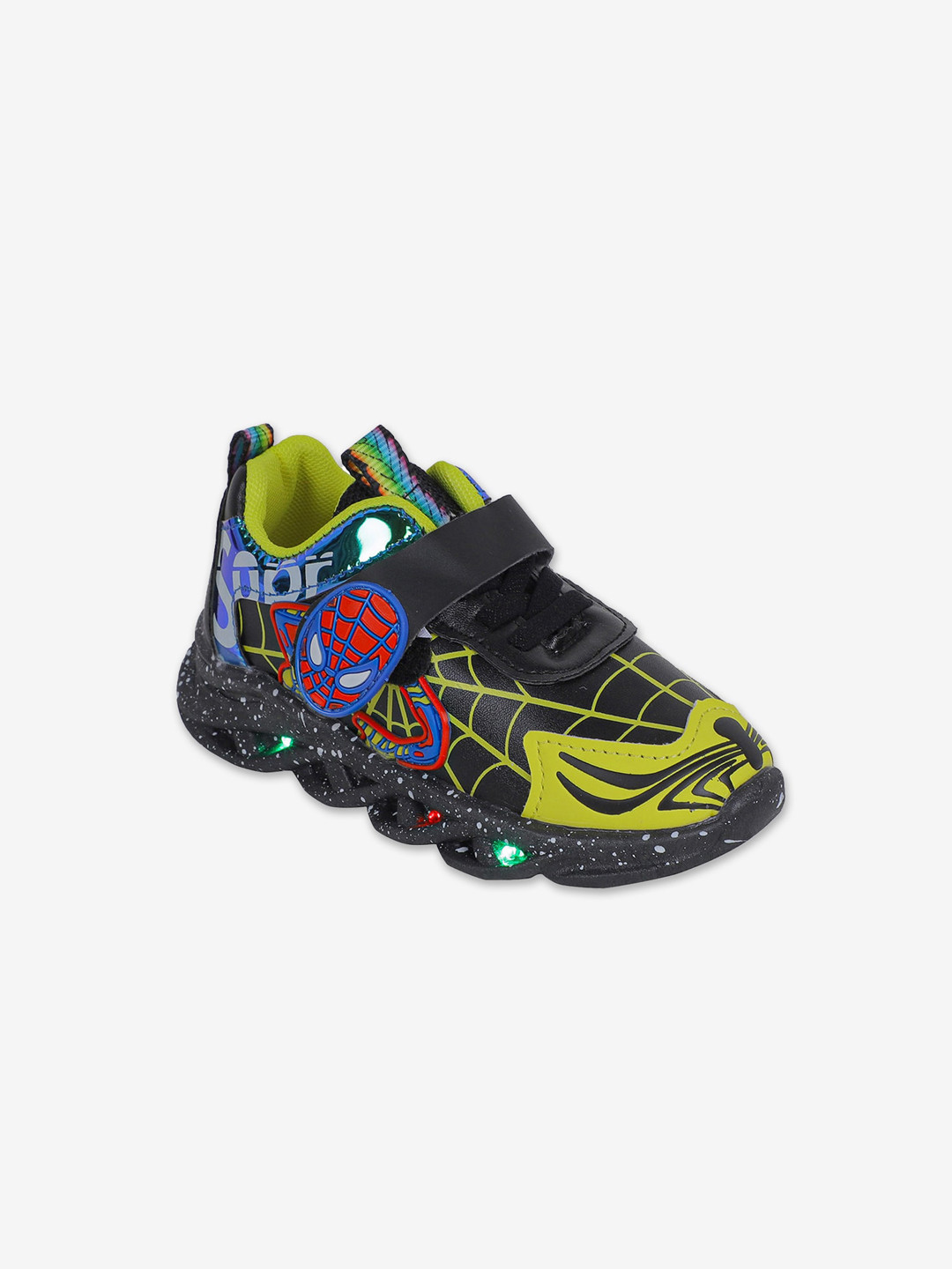 

Hopscotch Unisex Kids Yellow Graphic Colourblocked Sneakers