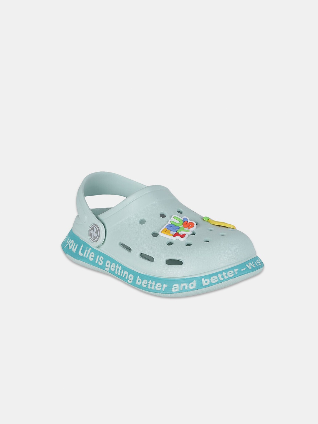 

Hopscotch Unisex Kids Blue & Yellow PU Clogs Sandals