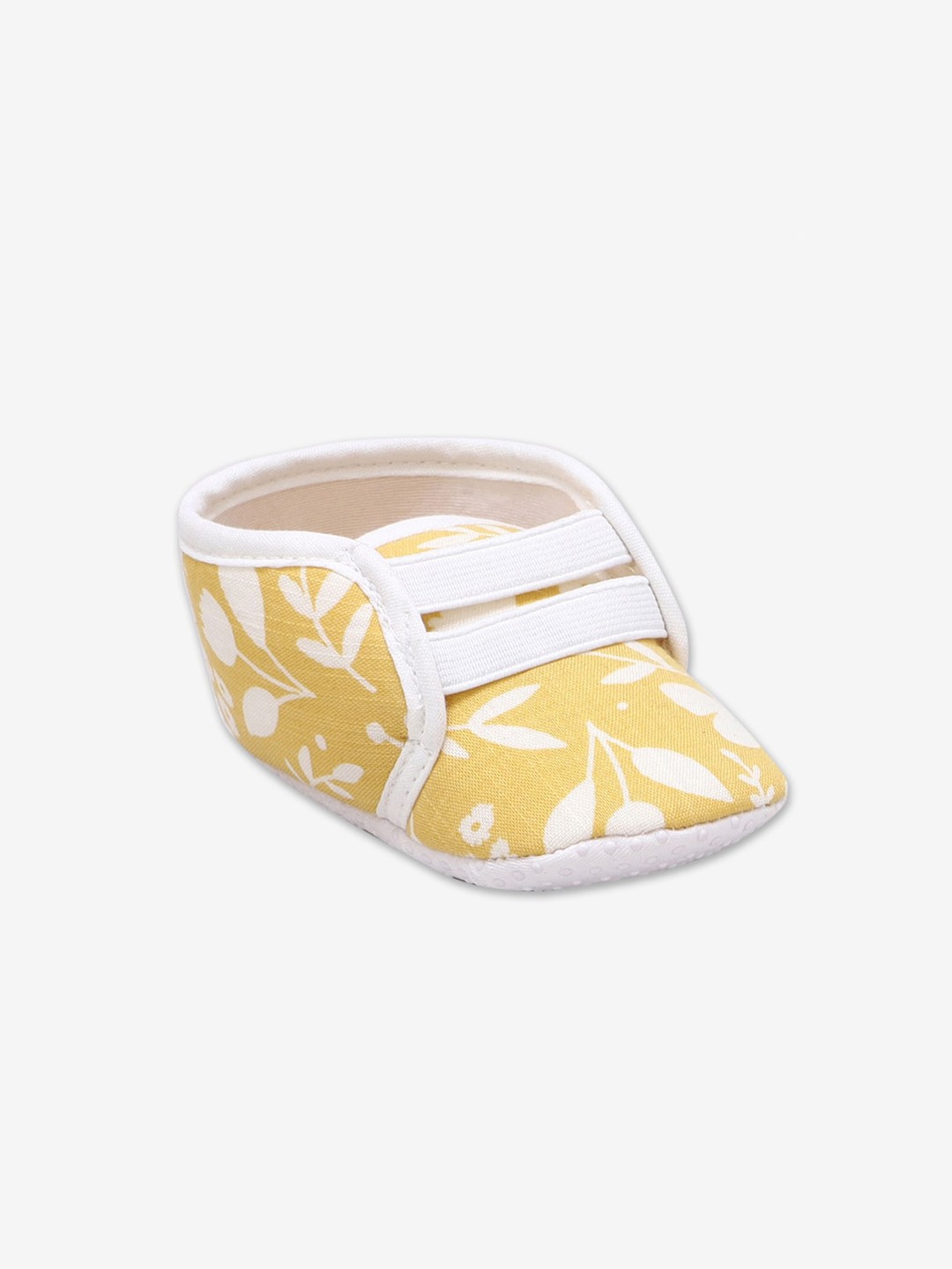 

Hopscotch Girls Yellow Printed Cotton Booties