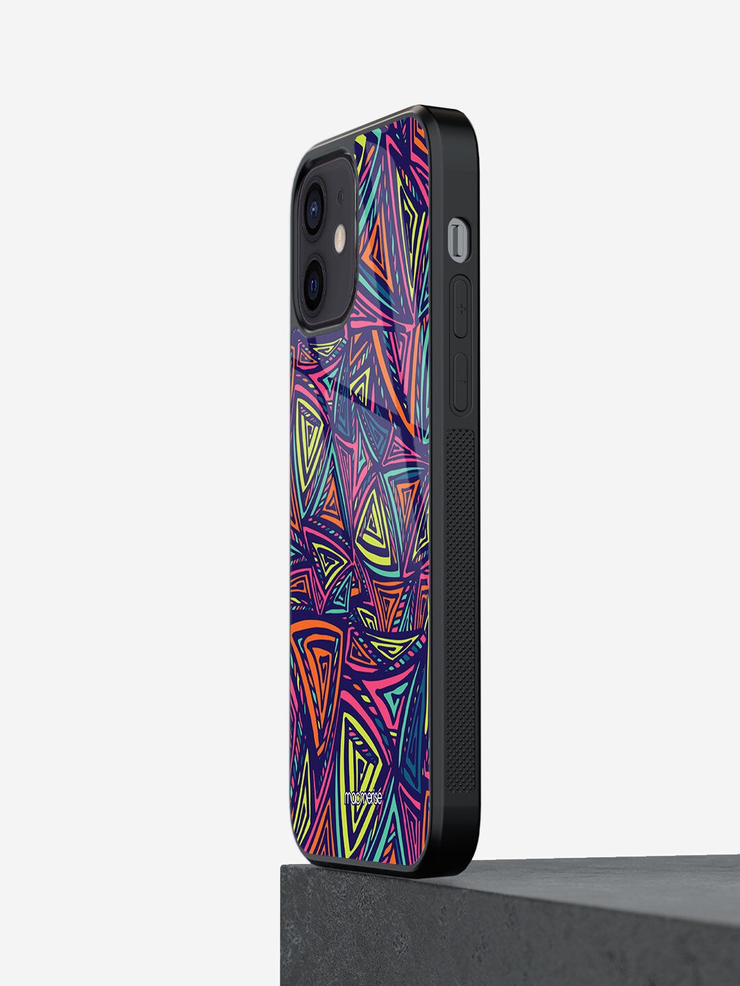 

macmerise Purple & Green Printed iPhone 12 Back Case