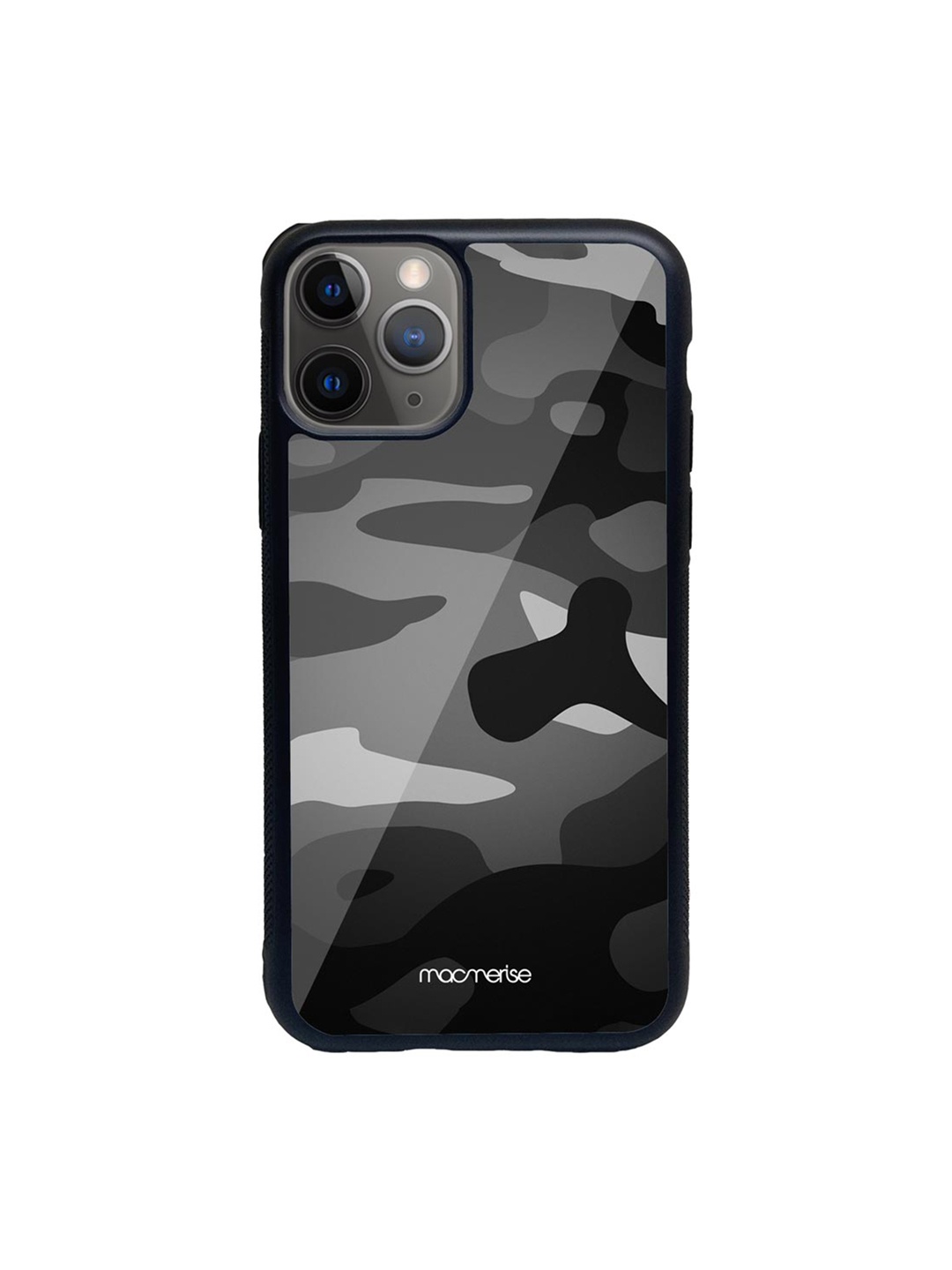 

macmerise Black & Grey Camo Gunmetal iPhone 11 Pro Back Case