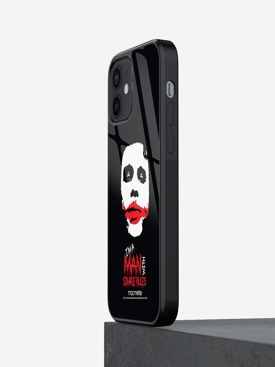 

macmerise Black Printed Man With Simple Rules Glass iPhone 12 Phone Case